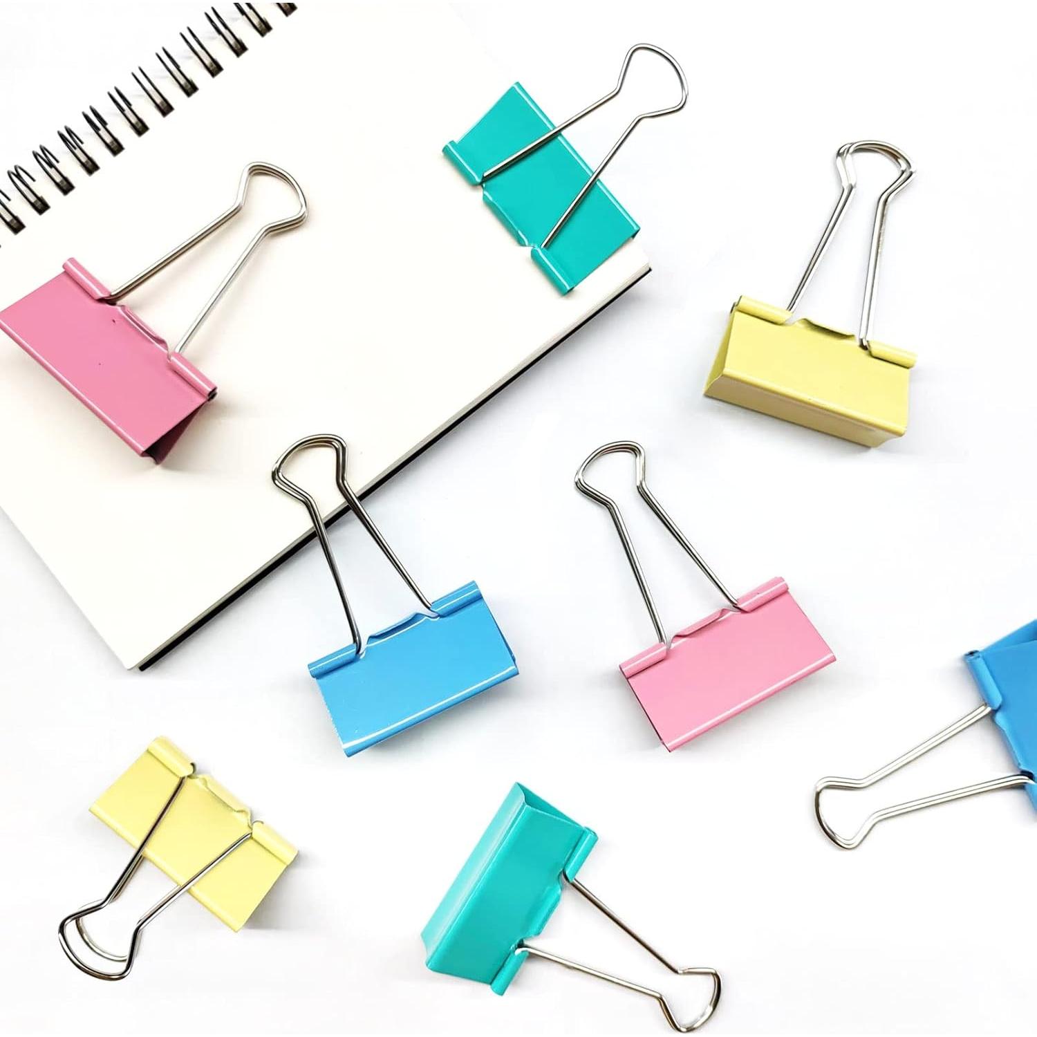 Clips de Carpeta Extra Grande Ykimok 36 Piezas Colores