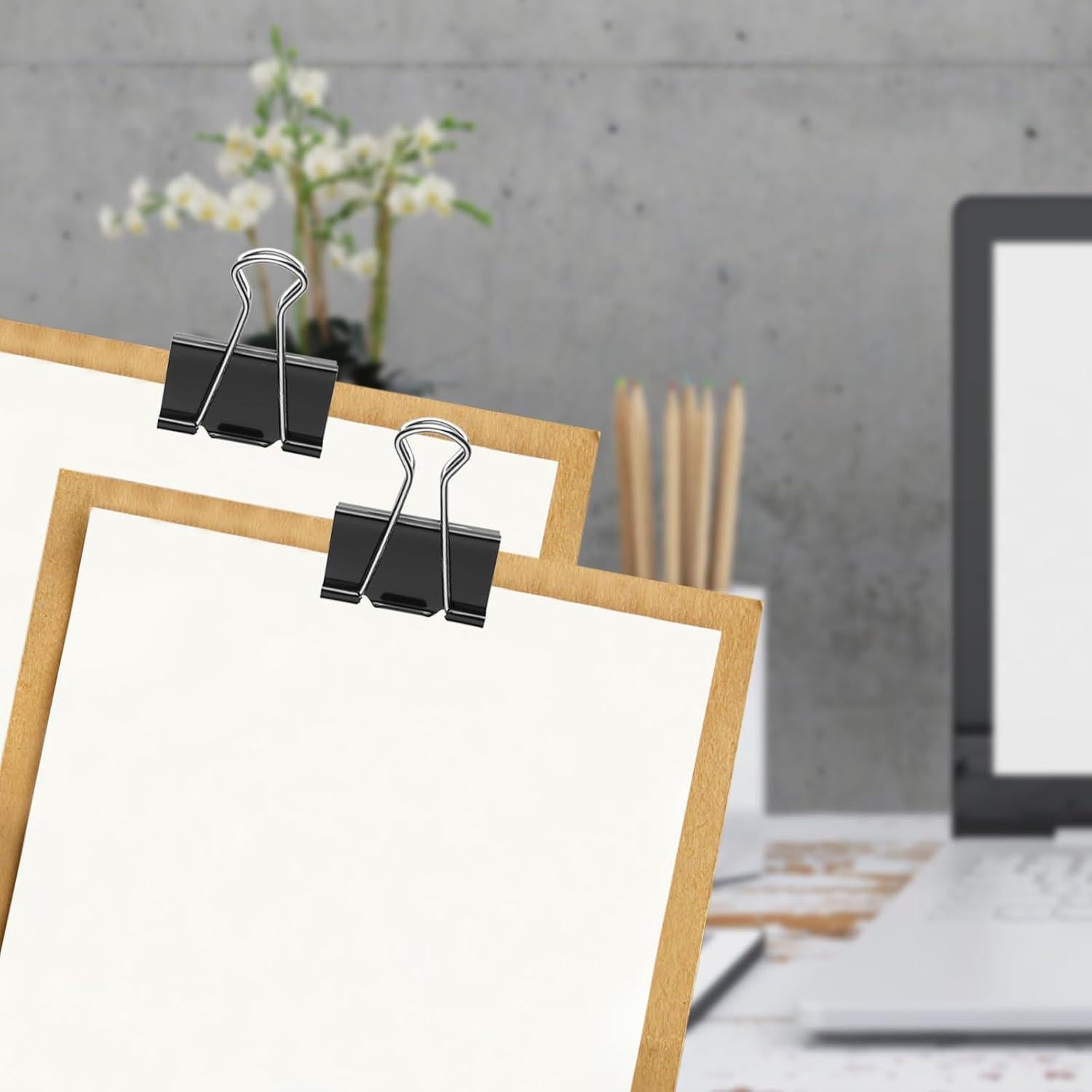 Clips de Carpeta Grandes Ufmarine 4.1 cm 24 Pcs Acero Templado