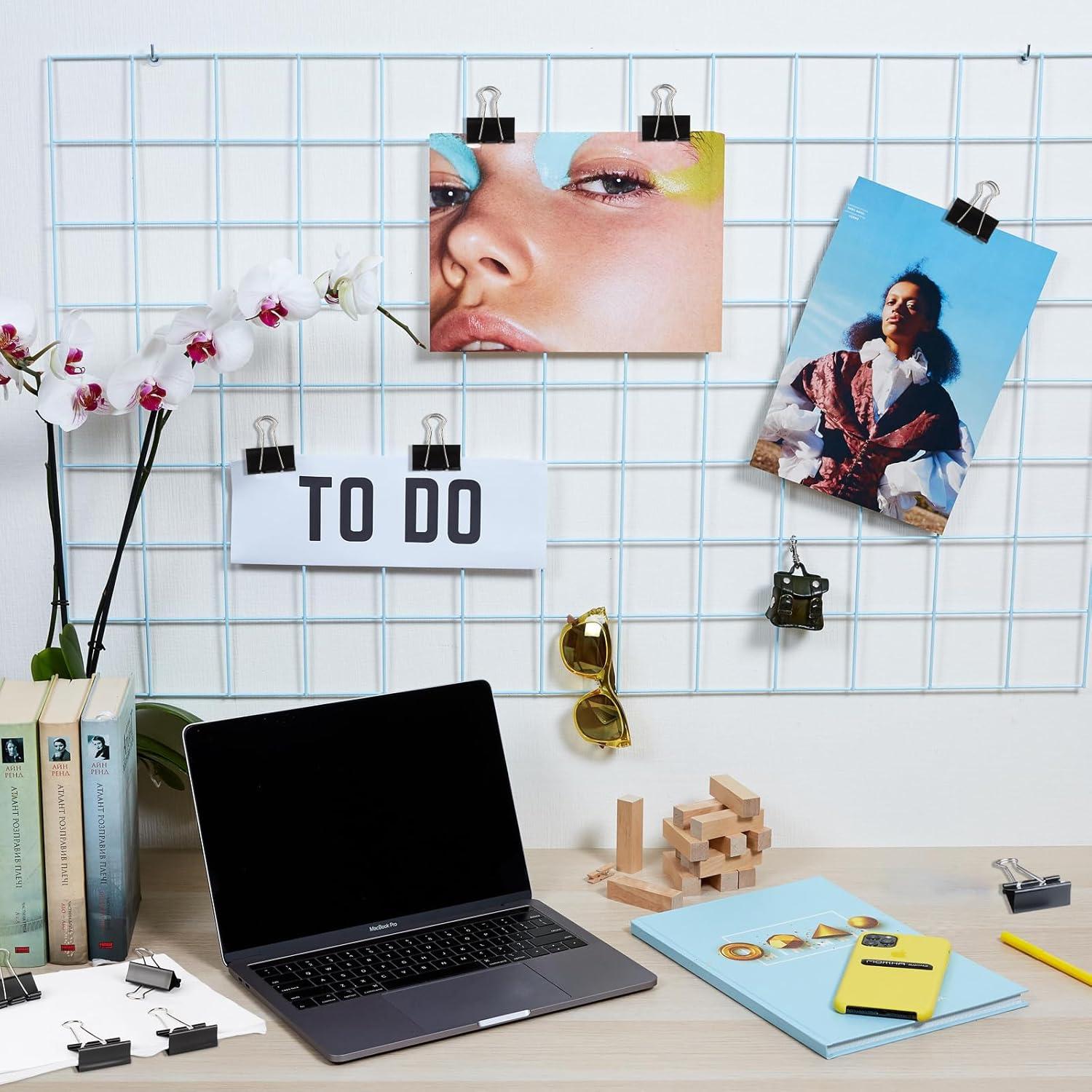 Clips de Carpeta Grandes Ufmarine 4.1 cm 24 Pcs Acero Templado