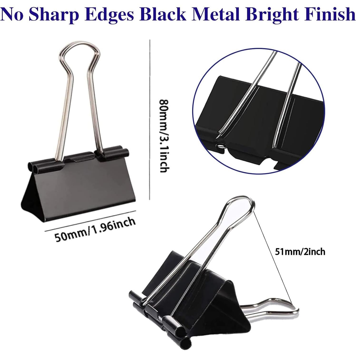 Clip de Carpeta Grande Aellabus 51mm Negro 72 Piezas