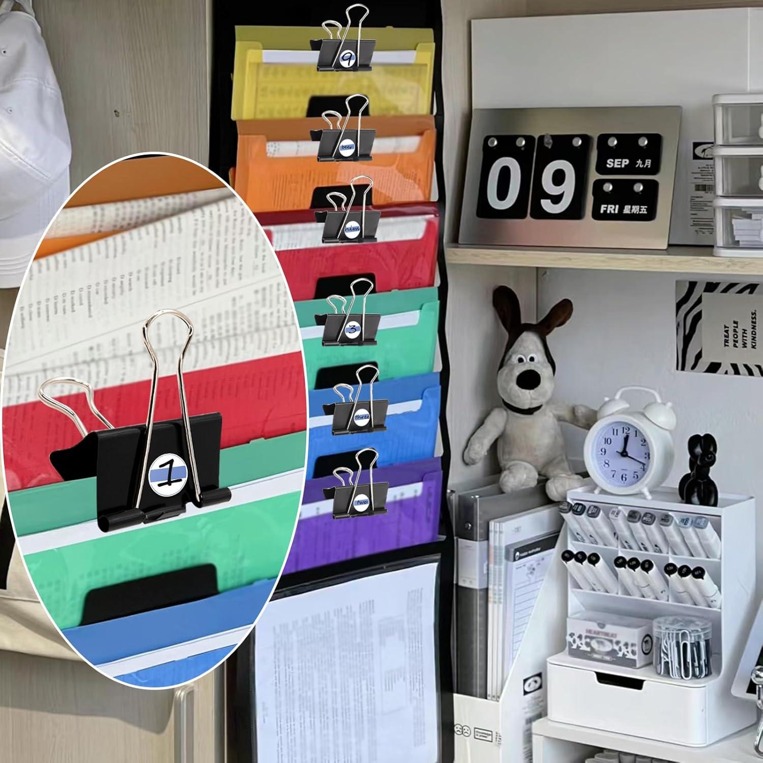 Clip de Carpeta Grande Aellabus 51mm Negro 72 Piezas