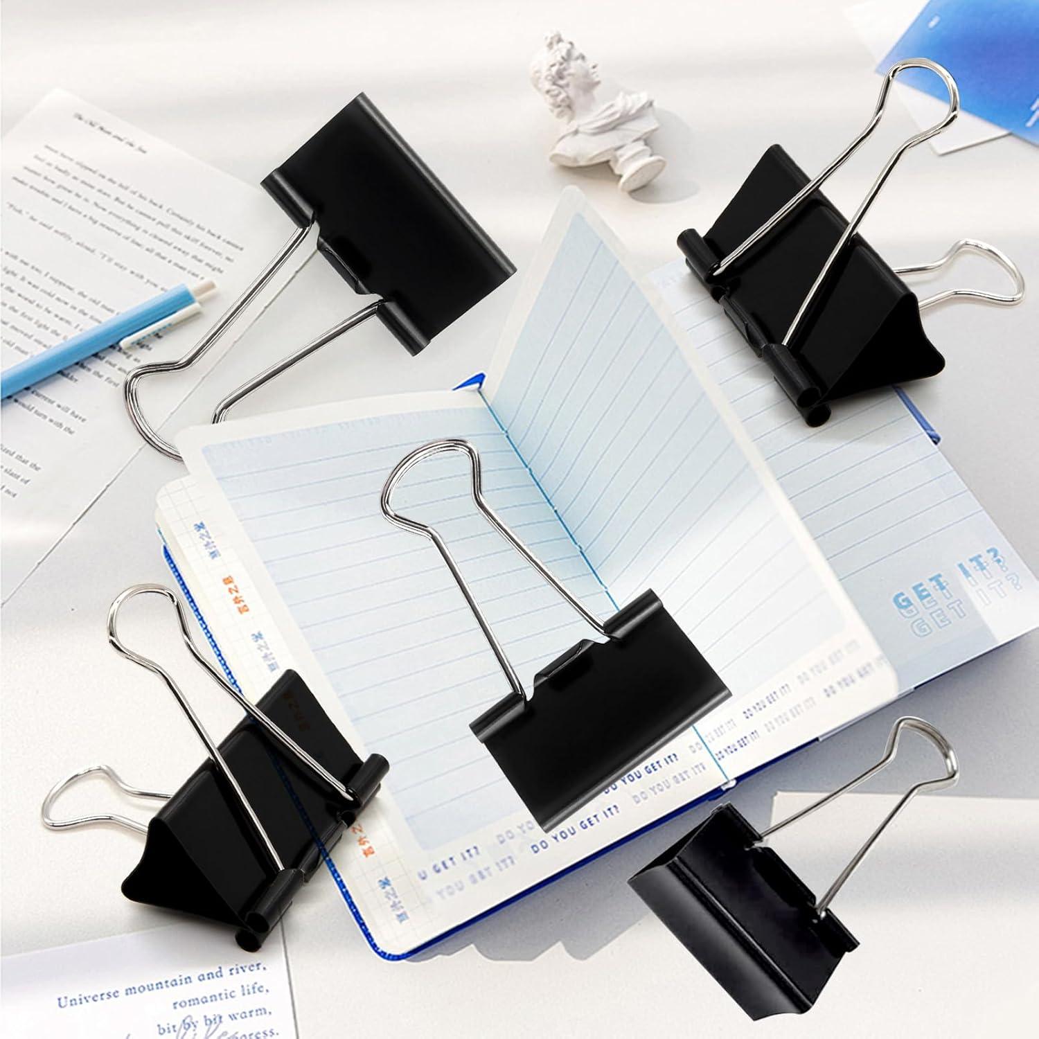 Clip de Carpeta Grande Aellabus 51mm Negro 72 Piezas