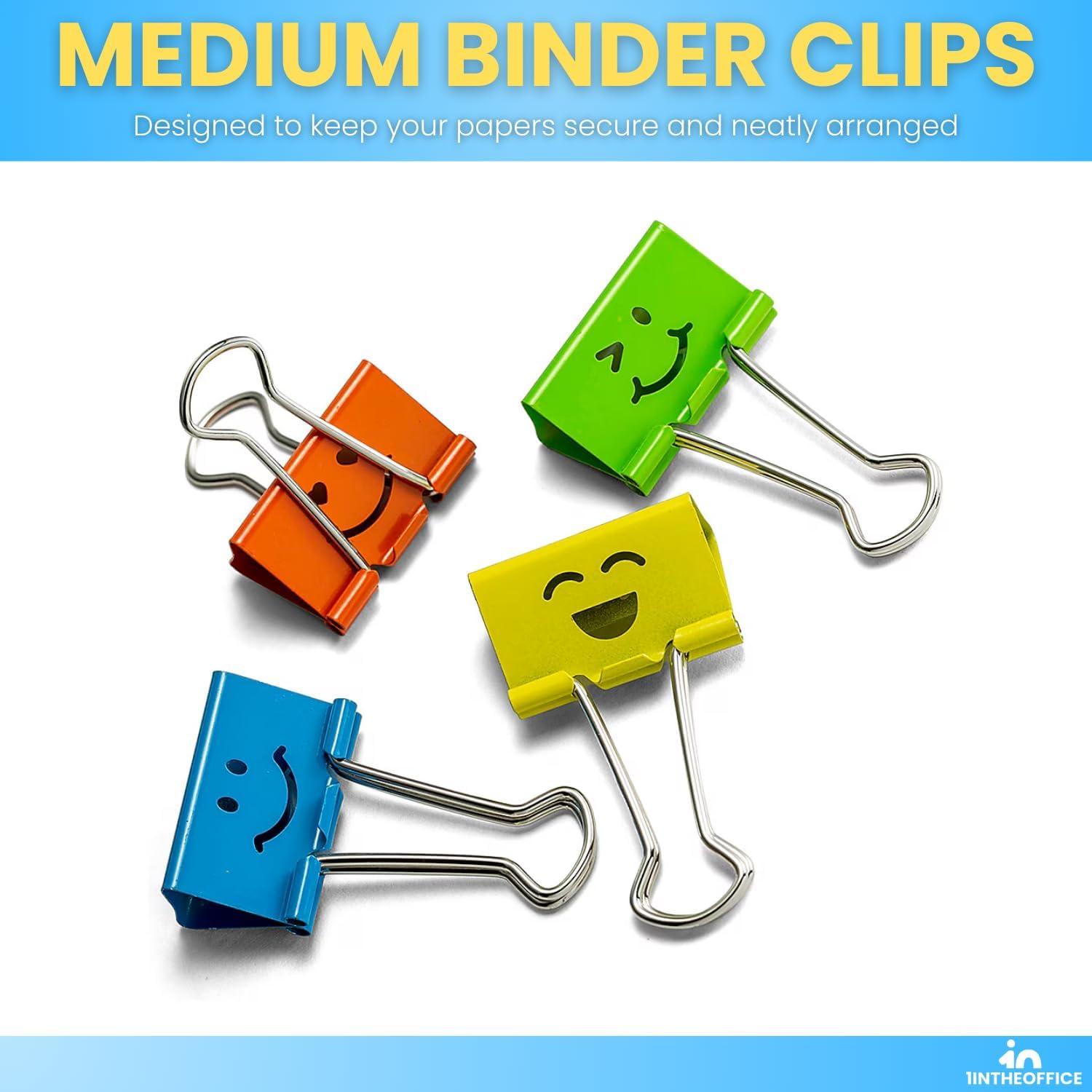 Clips de Binder Medianos 1EnLaOficina, Colores Asortidos, 42 Pzas