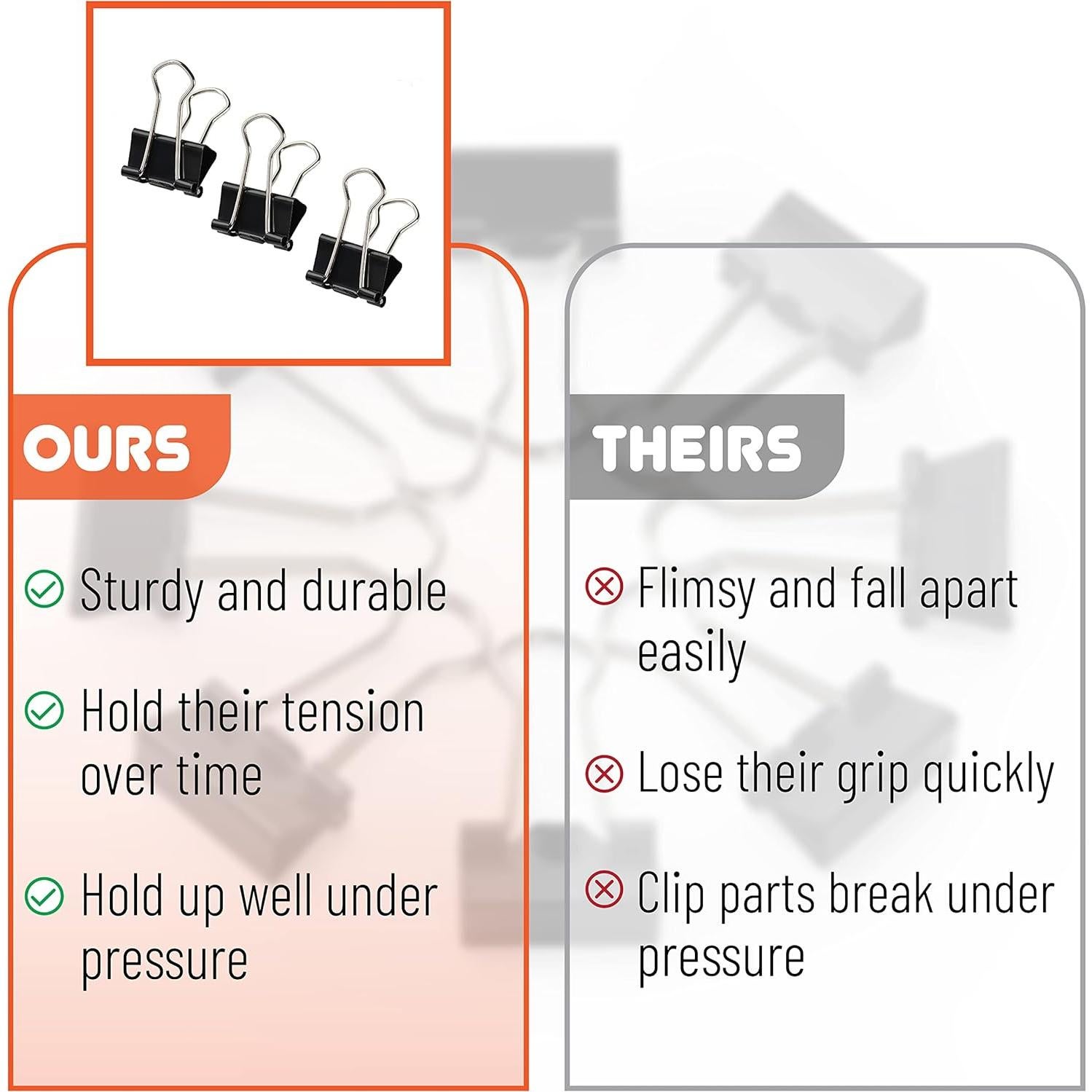 Clips de Encuadernación Mr. Pen, Paquete de 50, Negro, 1.9 cm