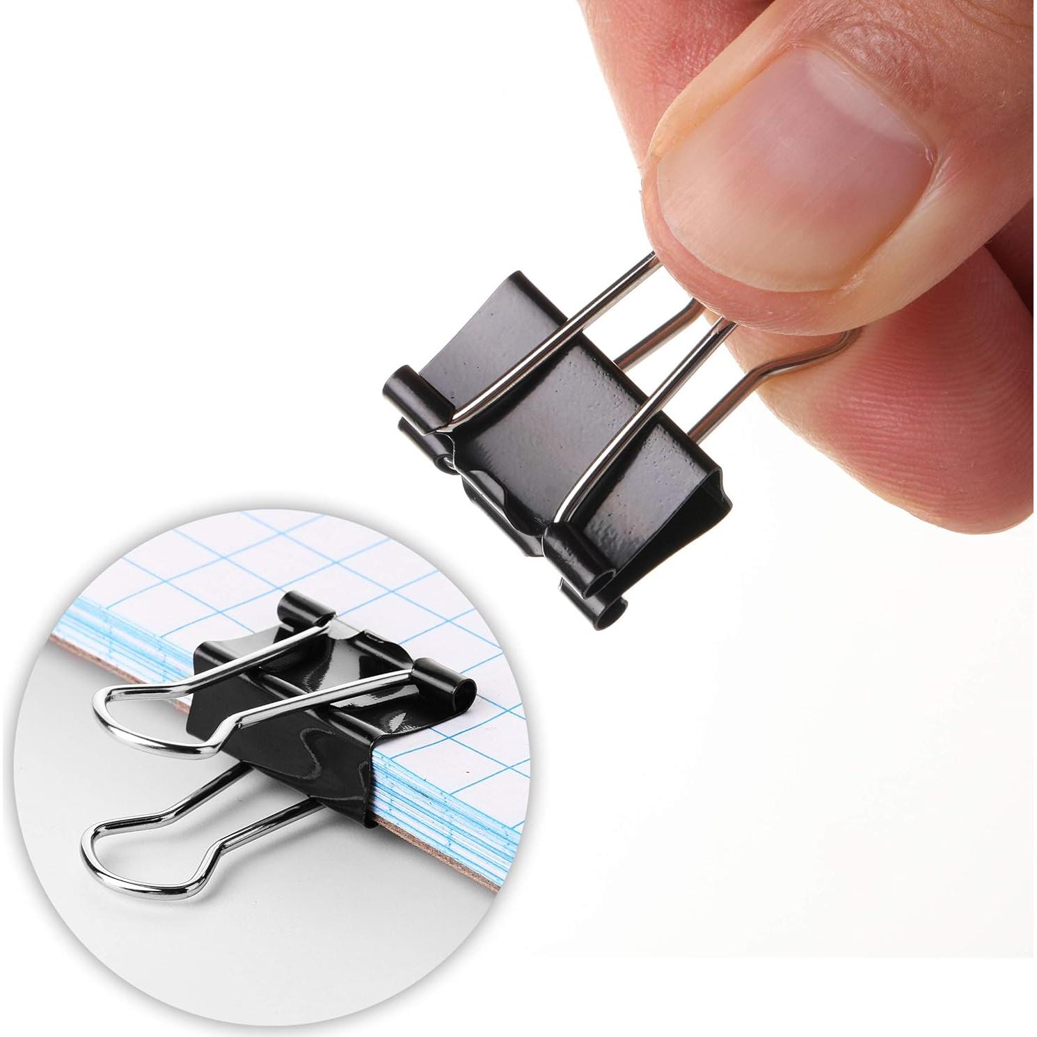 Clips de Encuadernación Mr. Pen, Paquete de 50, Negro, 1.9 cm