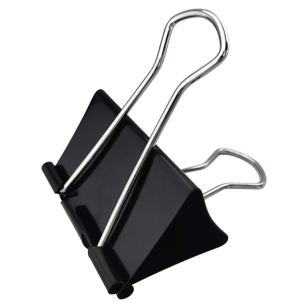 Clip de Carpeta Extra Grande DSTELIN 6.1 cm Negro - Paquete de 18