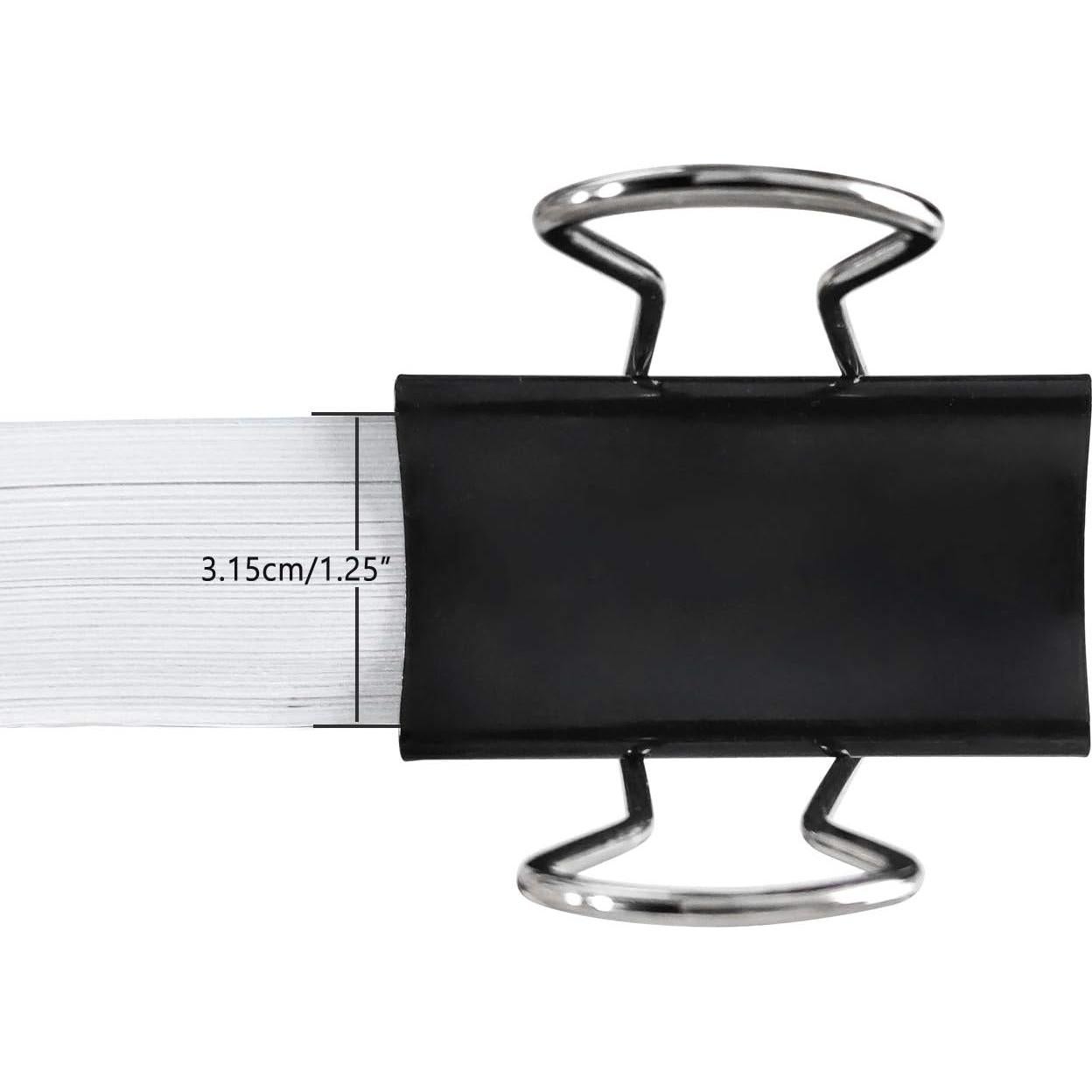 Clip de Carpeta Extra Grande DSTELIN 6.1 cm Negro - Paquete de 18