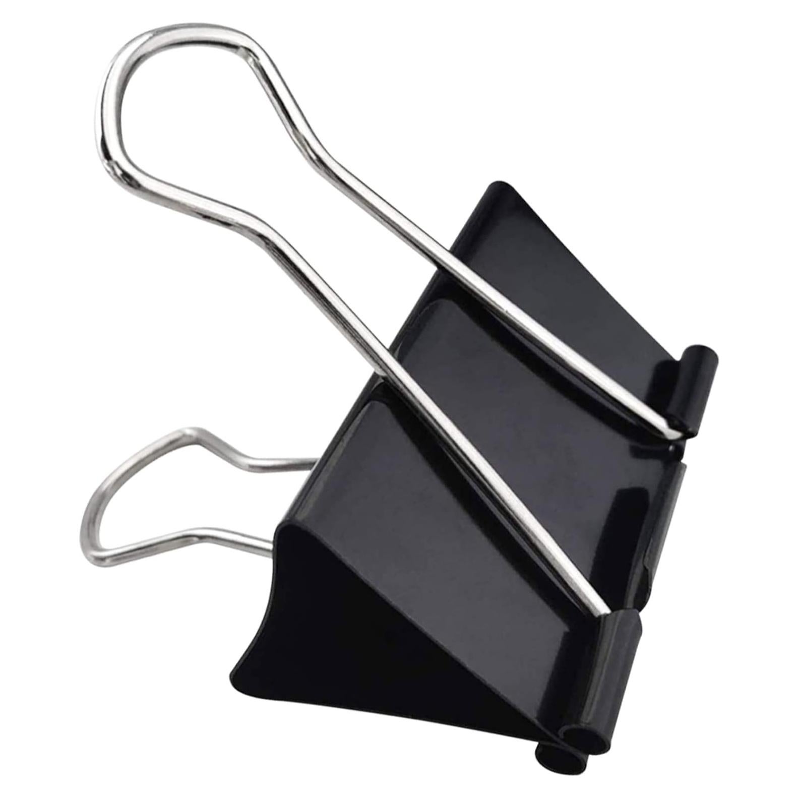 Clip de Carpeta Extra Grande Aellabus 6.1 cm Negro Paquete 36