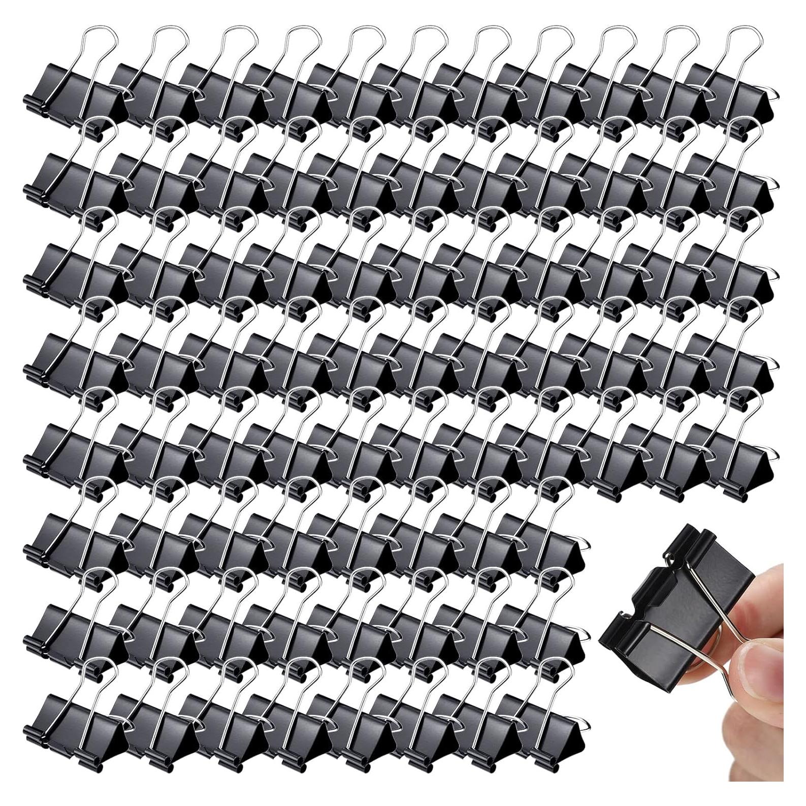 Clips de Carpeta Medianos Yexiya 300 Pcs 3.18 cm Negro
