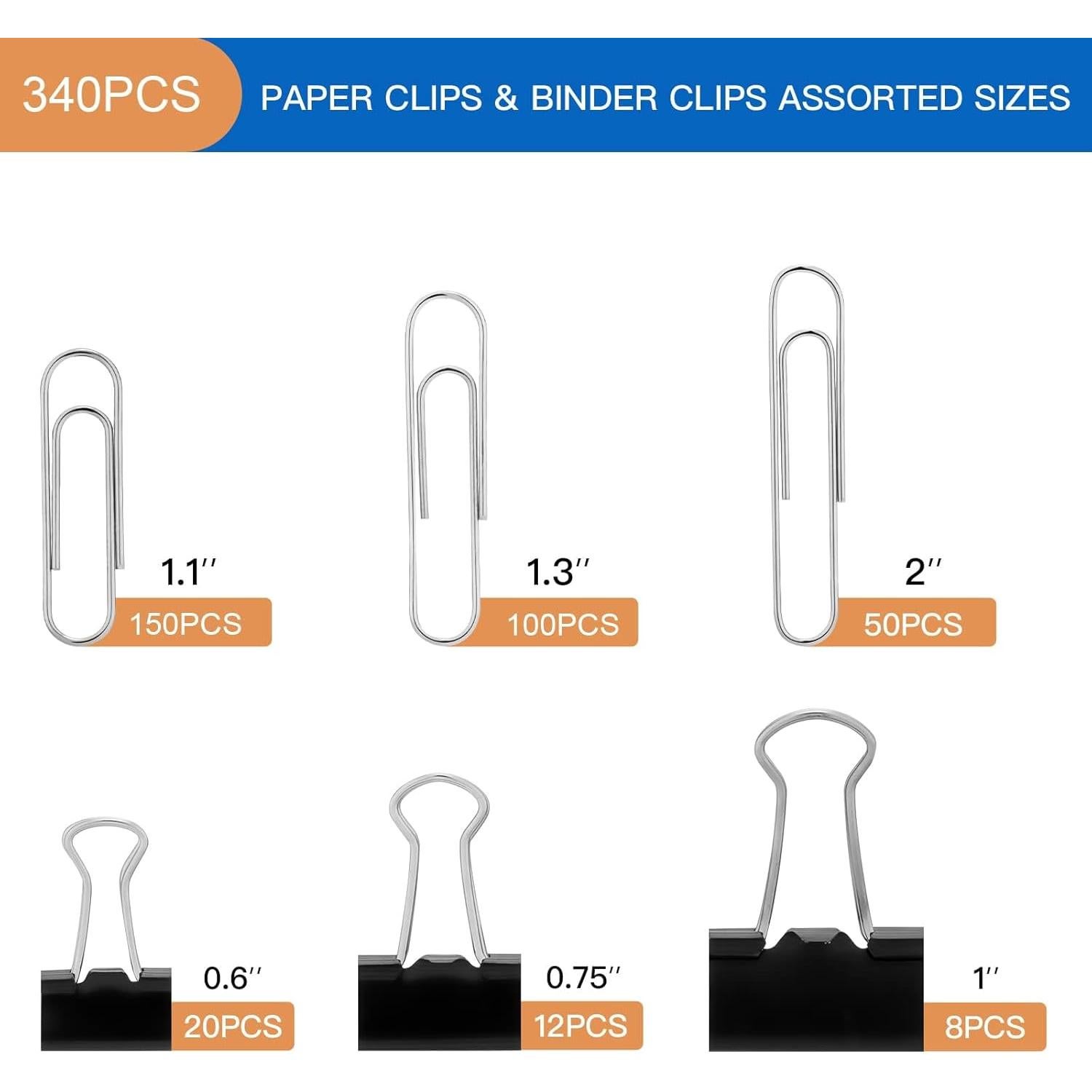 Set de Clips de Papel y Carpeta FUDAO FAMILY 340 Piezas