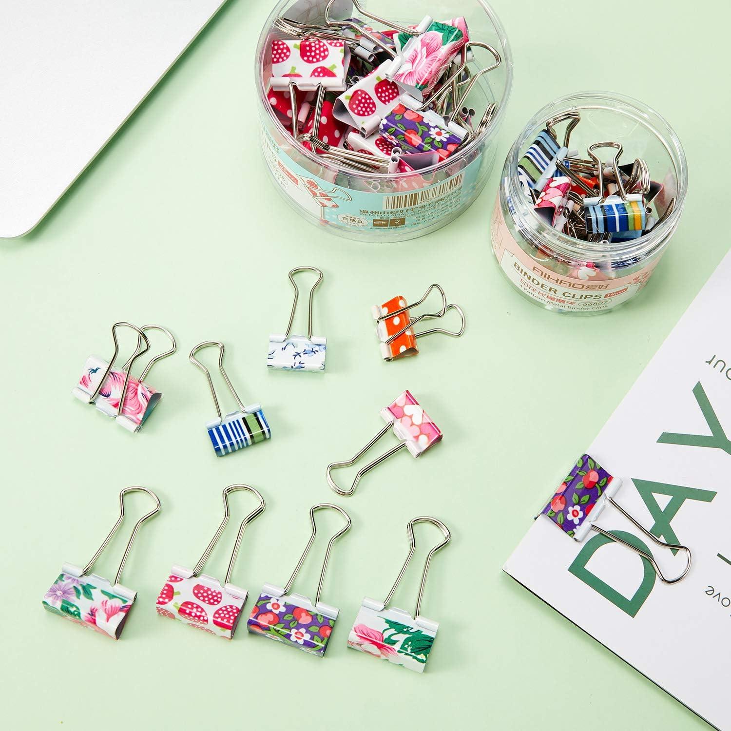 Clips de Carpeta Coloridos Outus 48 Pcs 1.9 y 2.5 cm