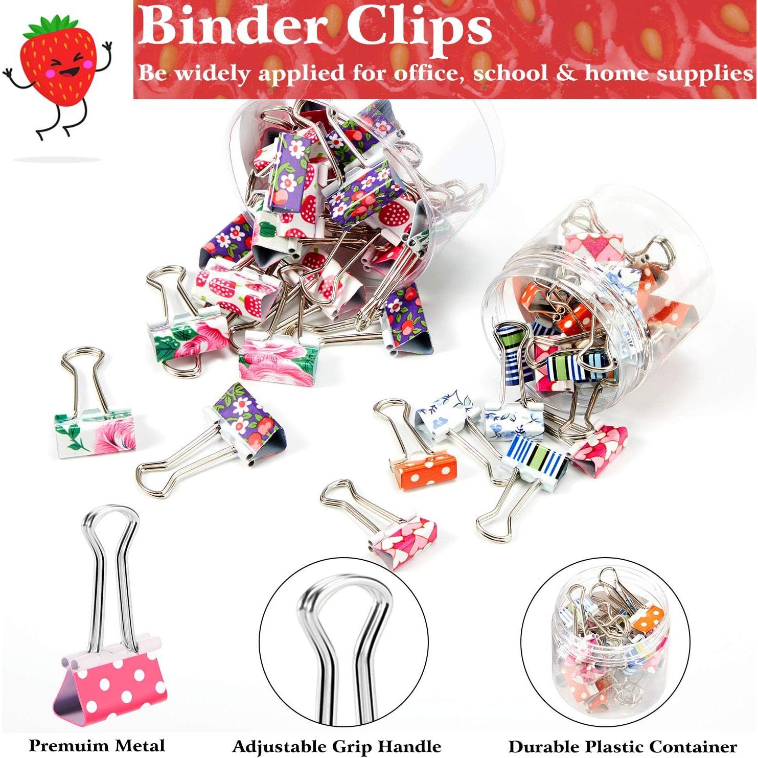 Clips de Carpeta Coloridos Outus 48 Pcs 1.9 y 2.5 cm