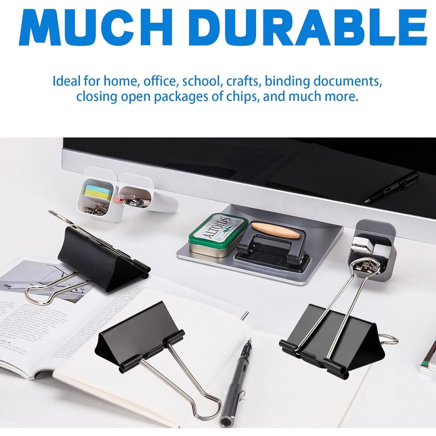 Paquete de 50 Clips de Carpeta Extra Grande KAKAMINA 6.1 cm