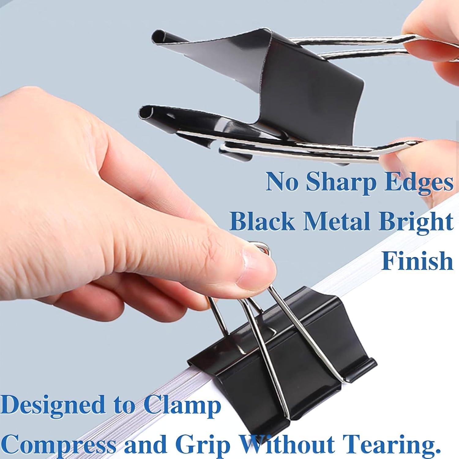 Paquete de 50 Clips de Carpeta Extra Grande KAKAMINA 6.1 cm