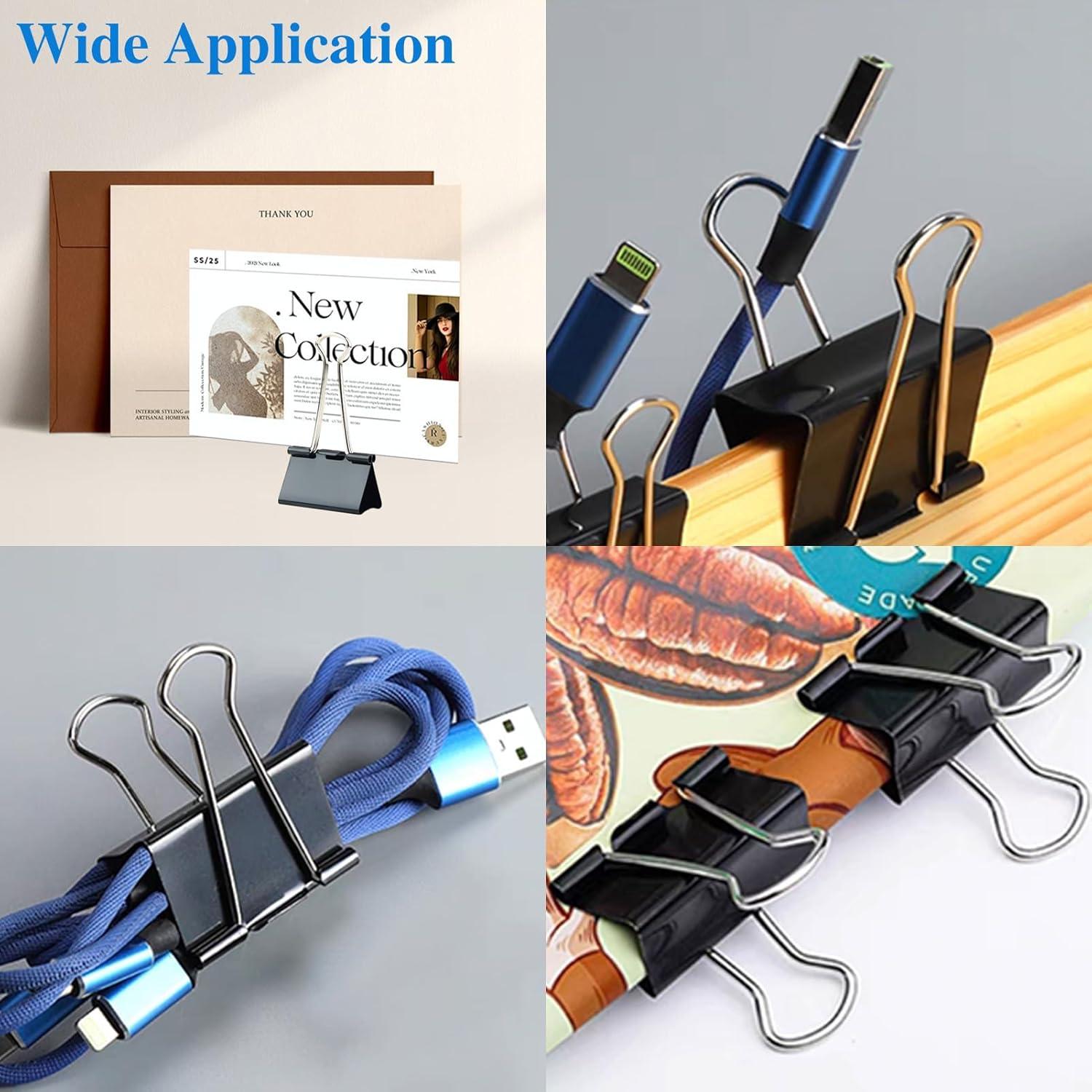 Paquete de 50 Clips de Carpeta Extra Grande KAKAMINA 6.1 cm