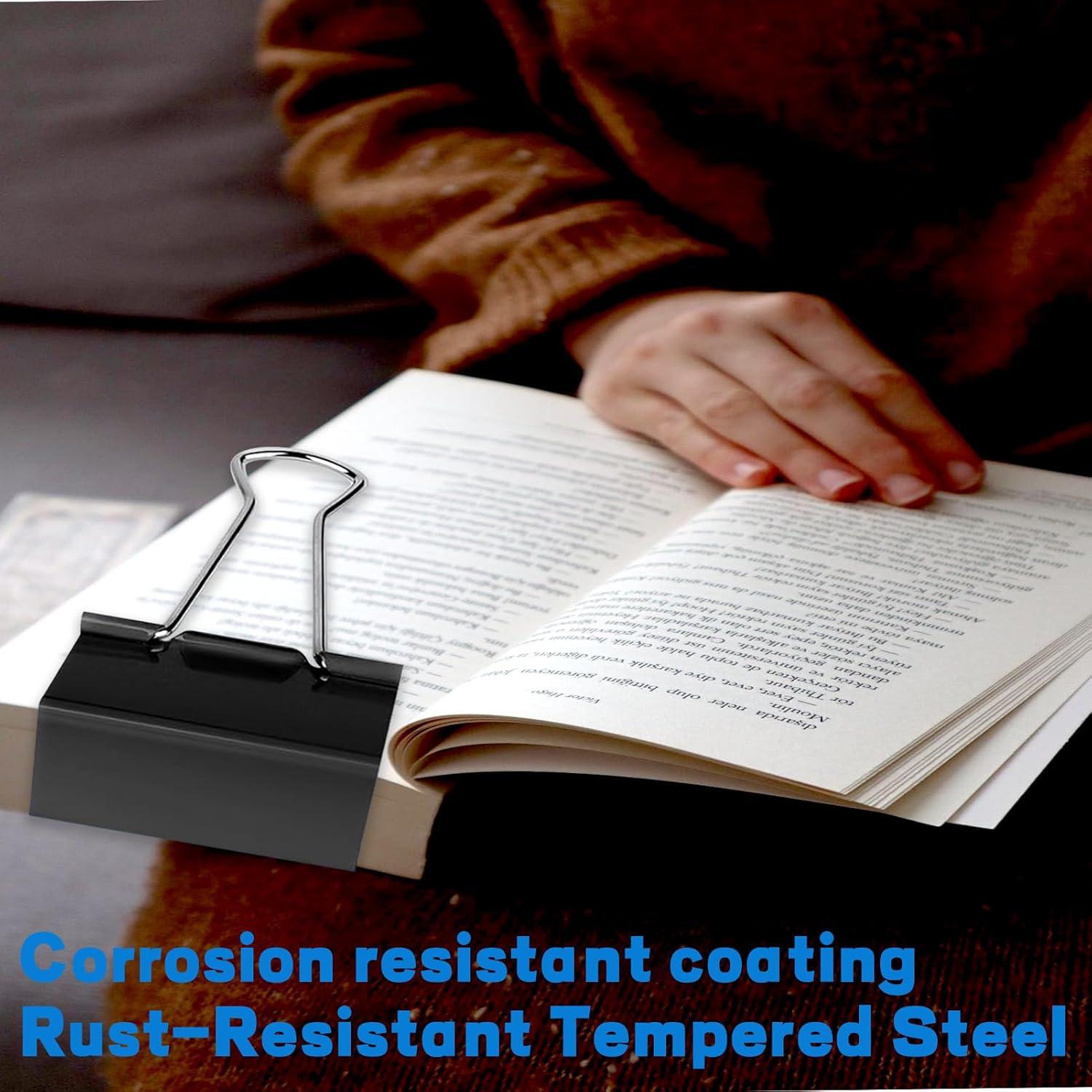 Paquete de 50 Clips de Carpeta Extra Grande KAKAMINA 6.1 cm