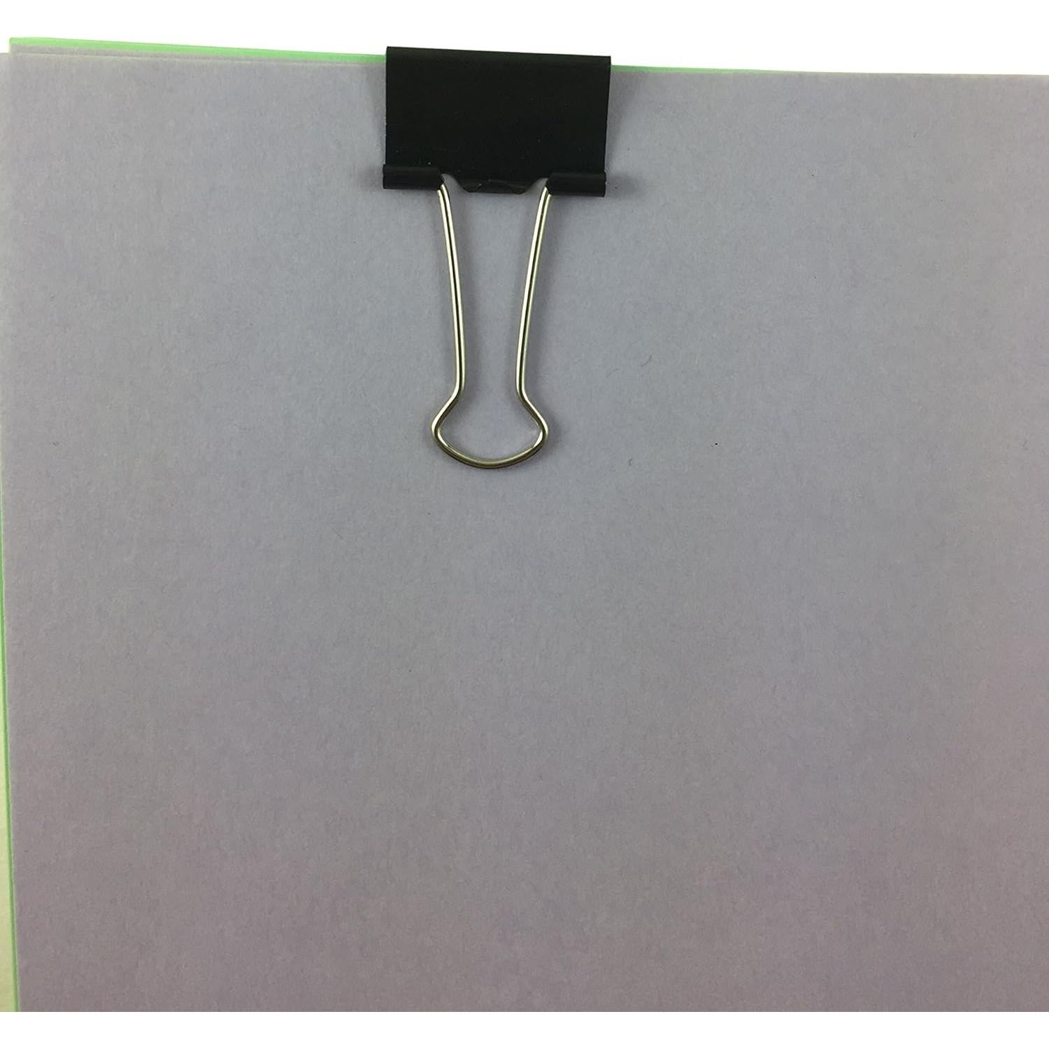 Clips de Carpeta Clipco 1" Negros 144 Piezas