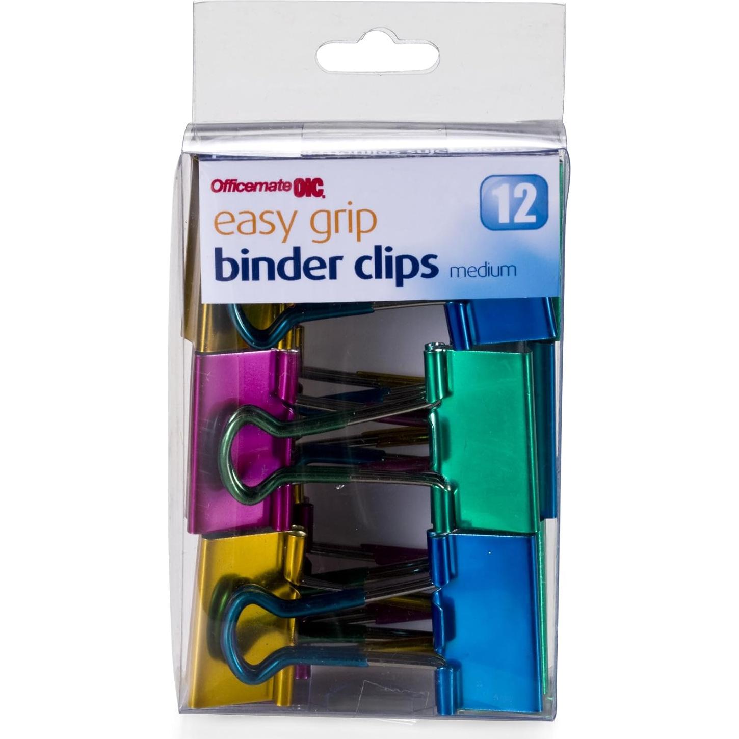 Clip de carpeta metálico Officemate 31054, 6 paquetes de 12