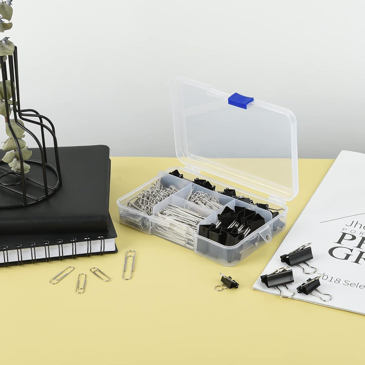 Juego de Clips de Papel y Binder EHME - 340pcs Negro Variados