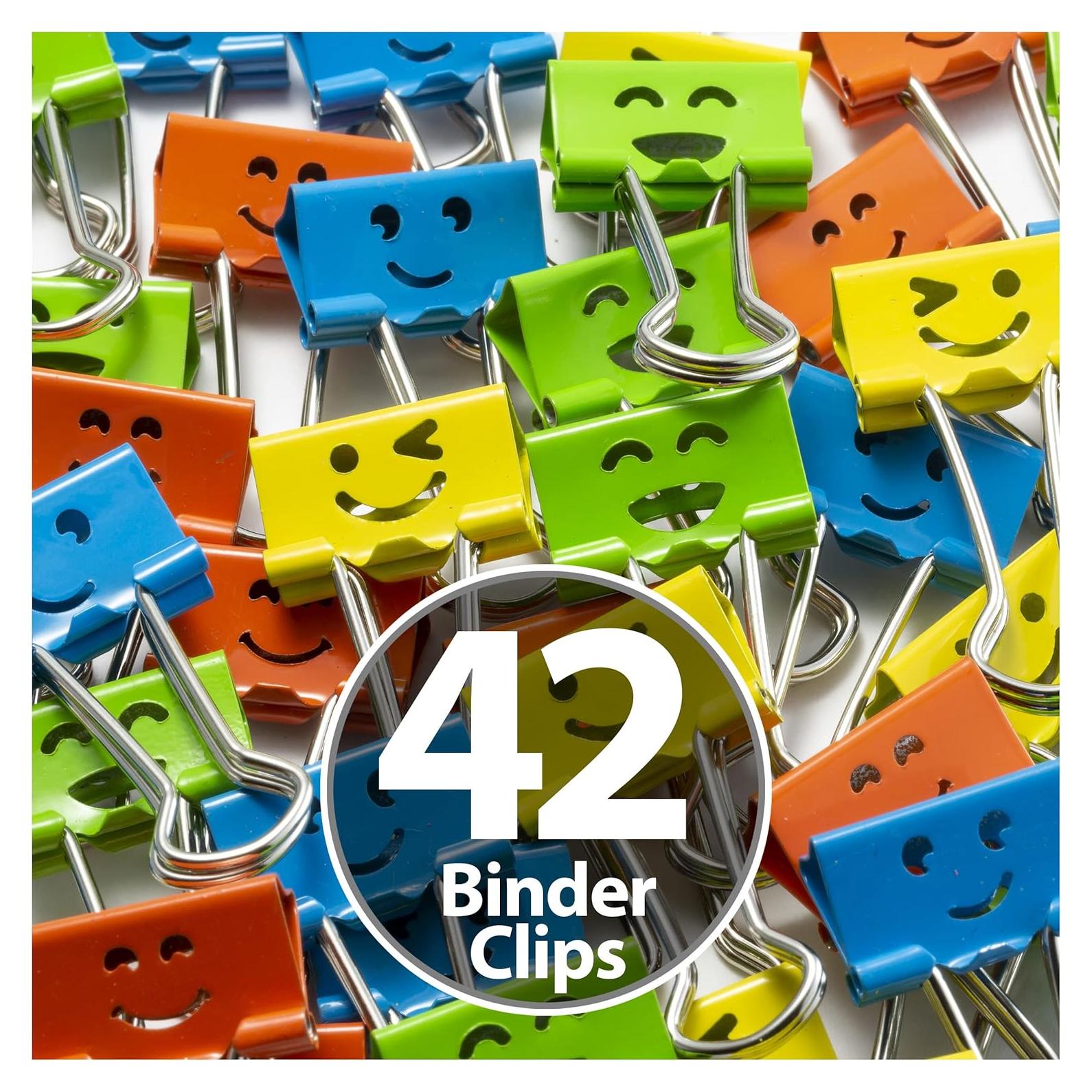 Grapas de Binder Officemate Pequeñas 42 Pzas Colores Variados
