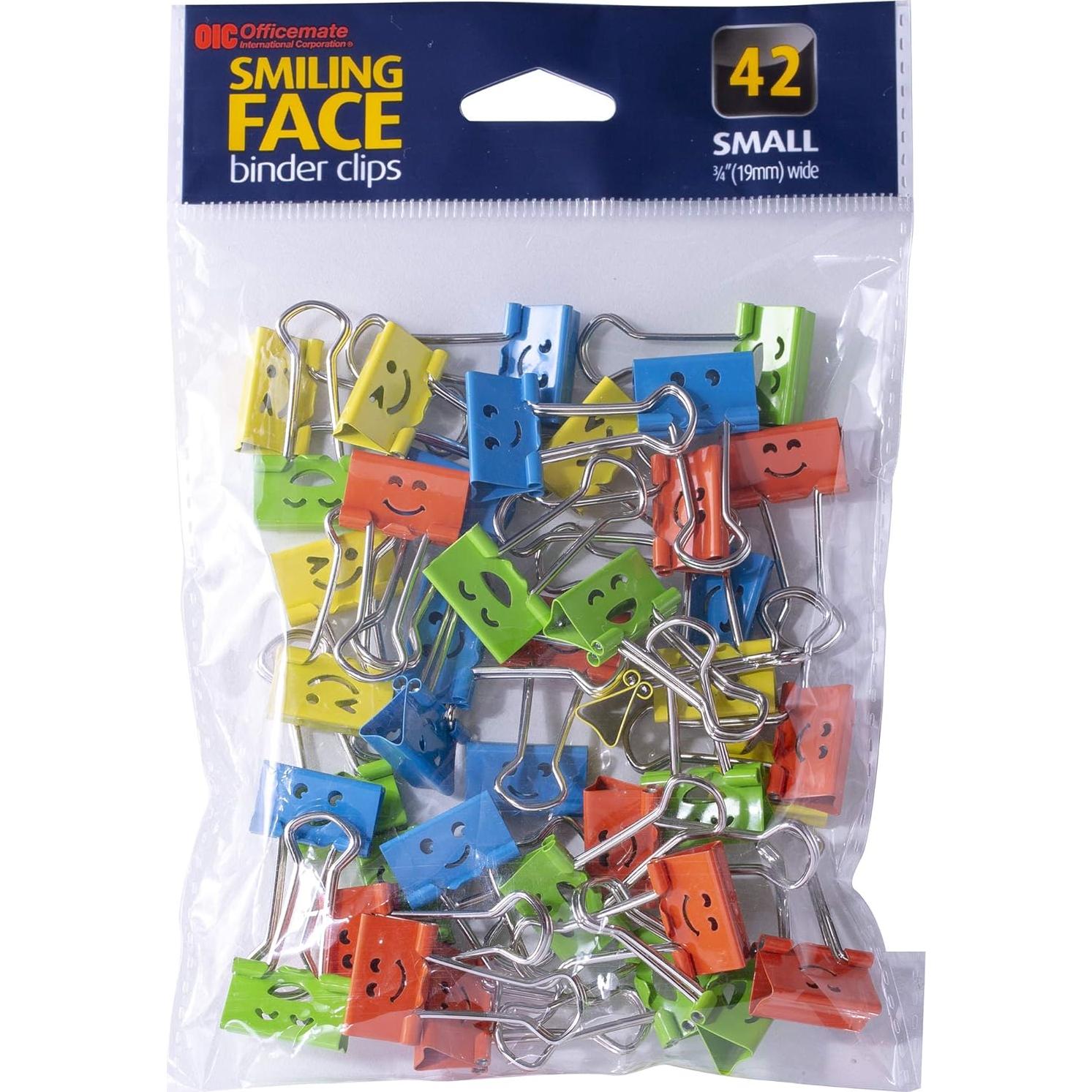 Grapas de Binder Officemate Pequeñas 42 Pzas Colores Variados