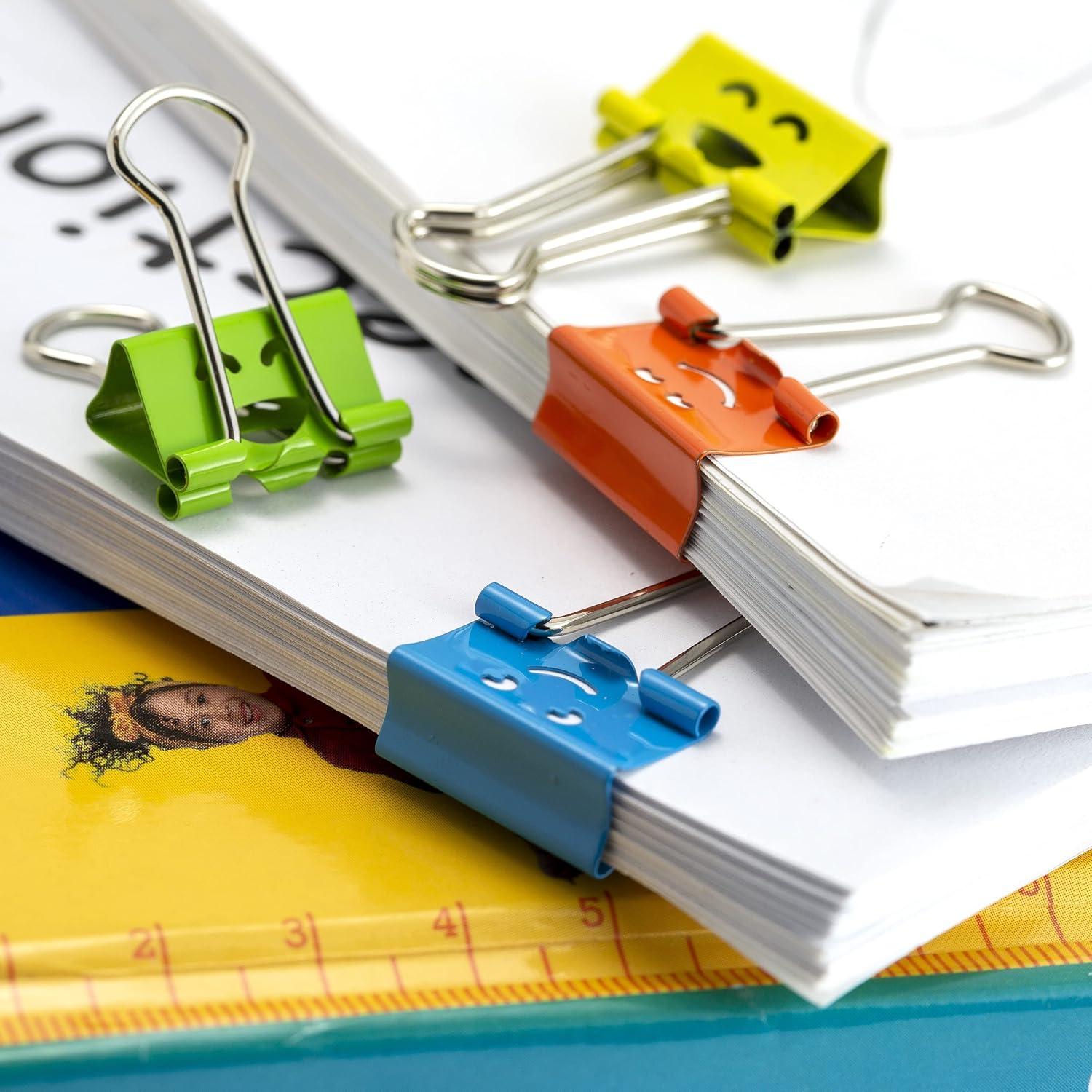 Grapas de Binder Officemate Pequeñas 42 Pzas Colores Variados