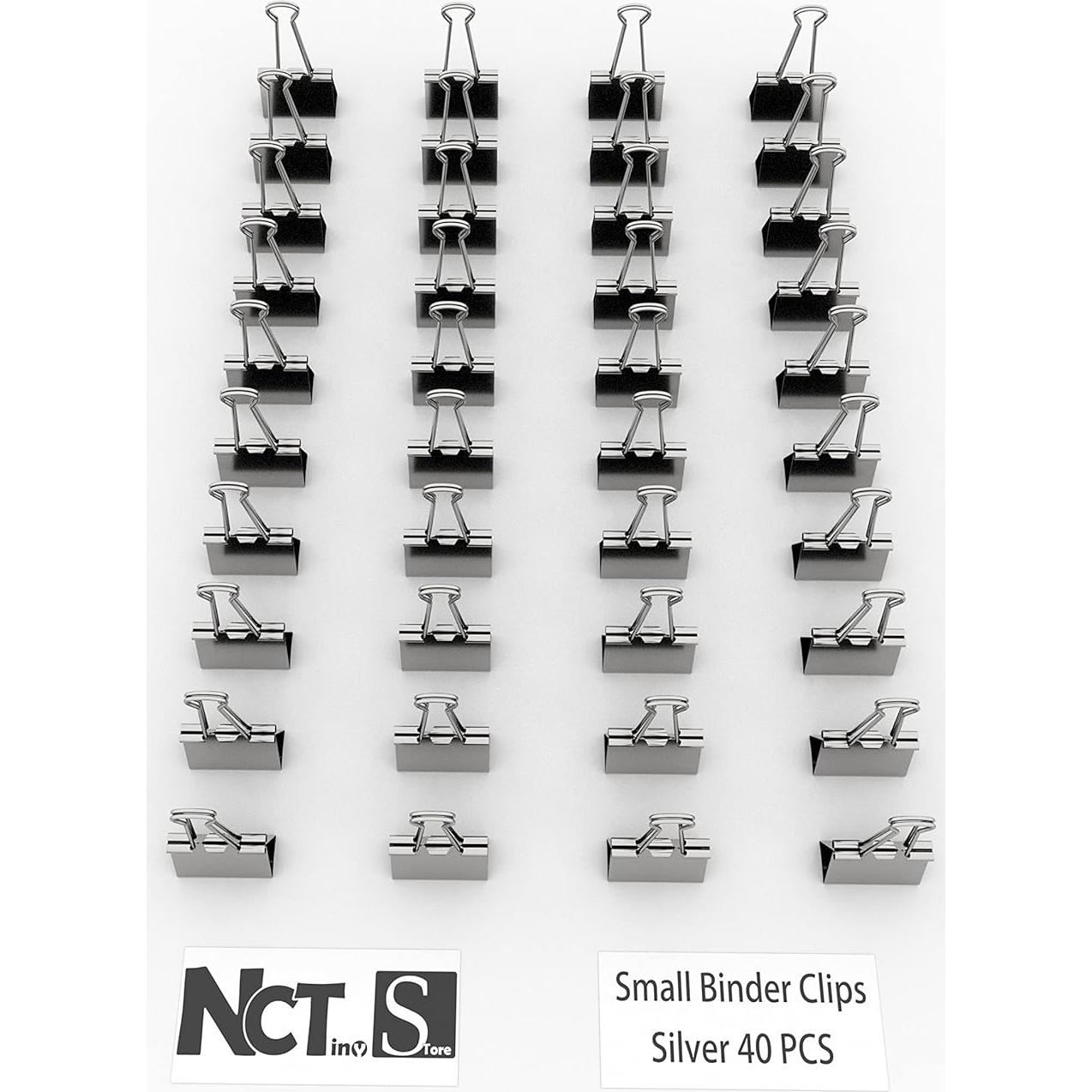 Clip de Binder Pequeño Metálico nctinystore 19 mm Plata 40 PCS