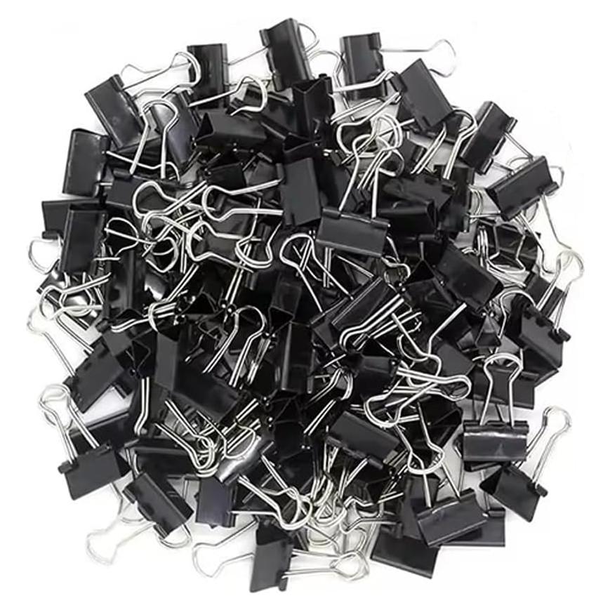 Paquete de 300 Mini Clips de Carpeta Ymkf Sqqr 15mm Negros