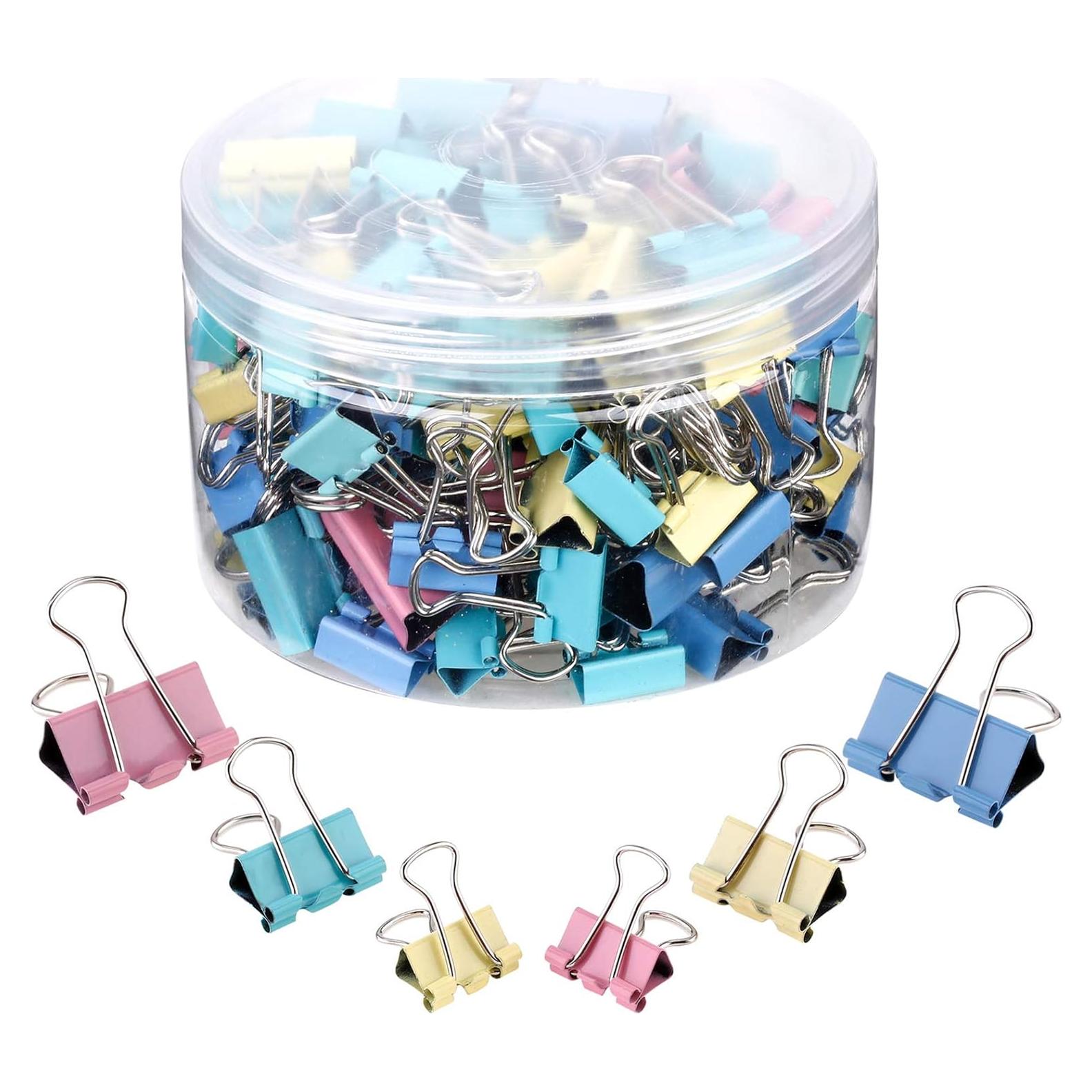 Clips de Carpeta Metal TecUnite 150 Pcs Tamaños Variados