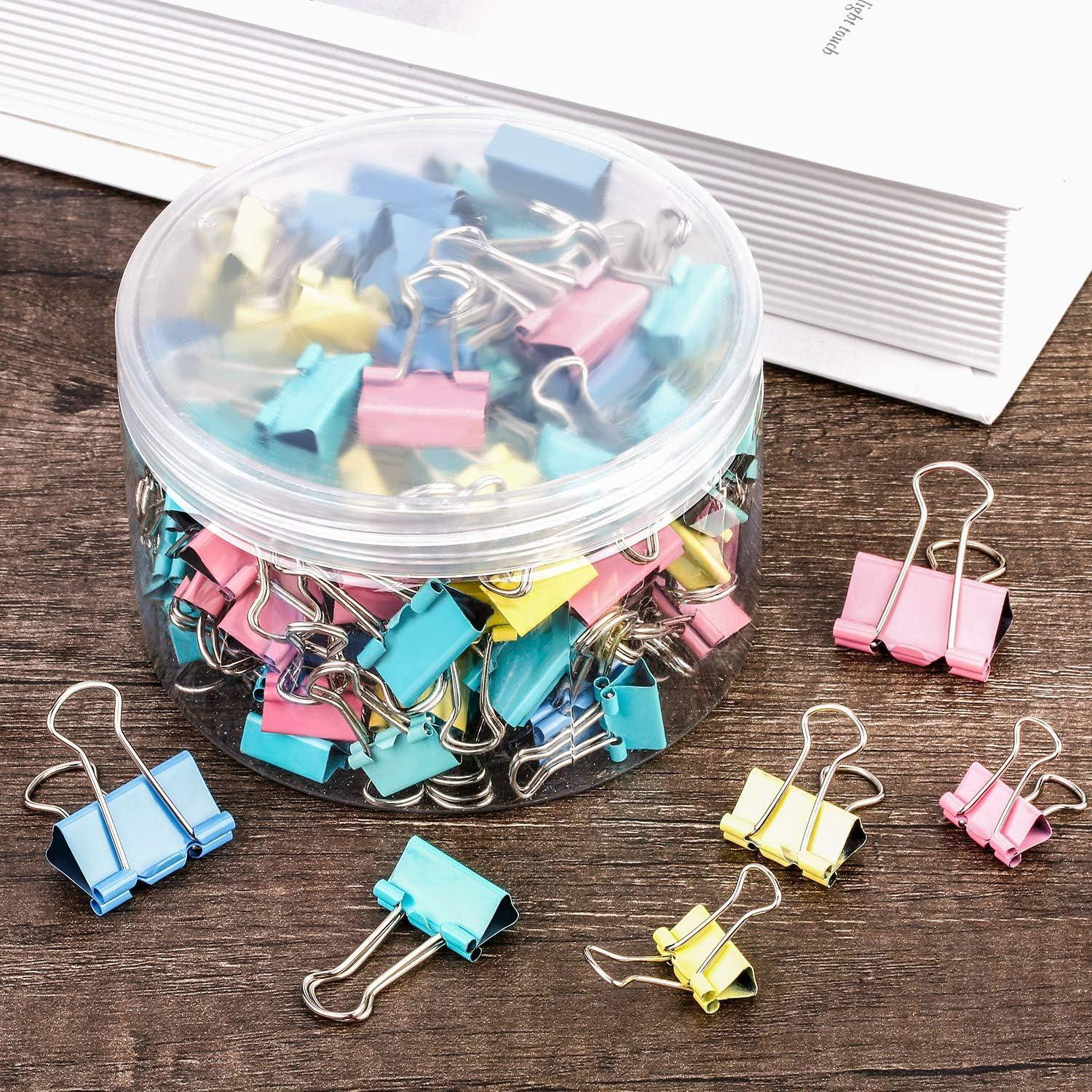Clips de Carpeta Metal TecUnite 150 Pcs Tamaños Variados