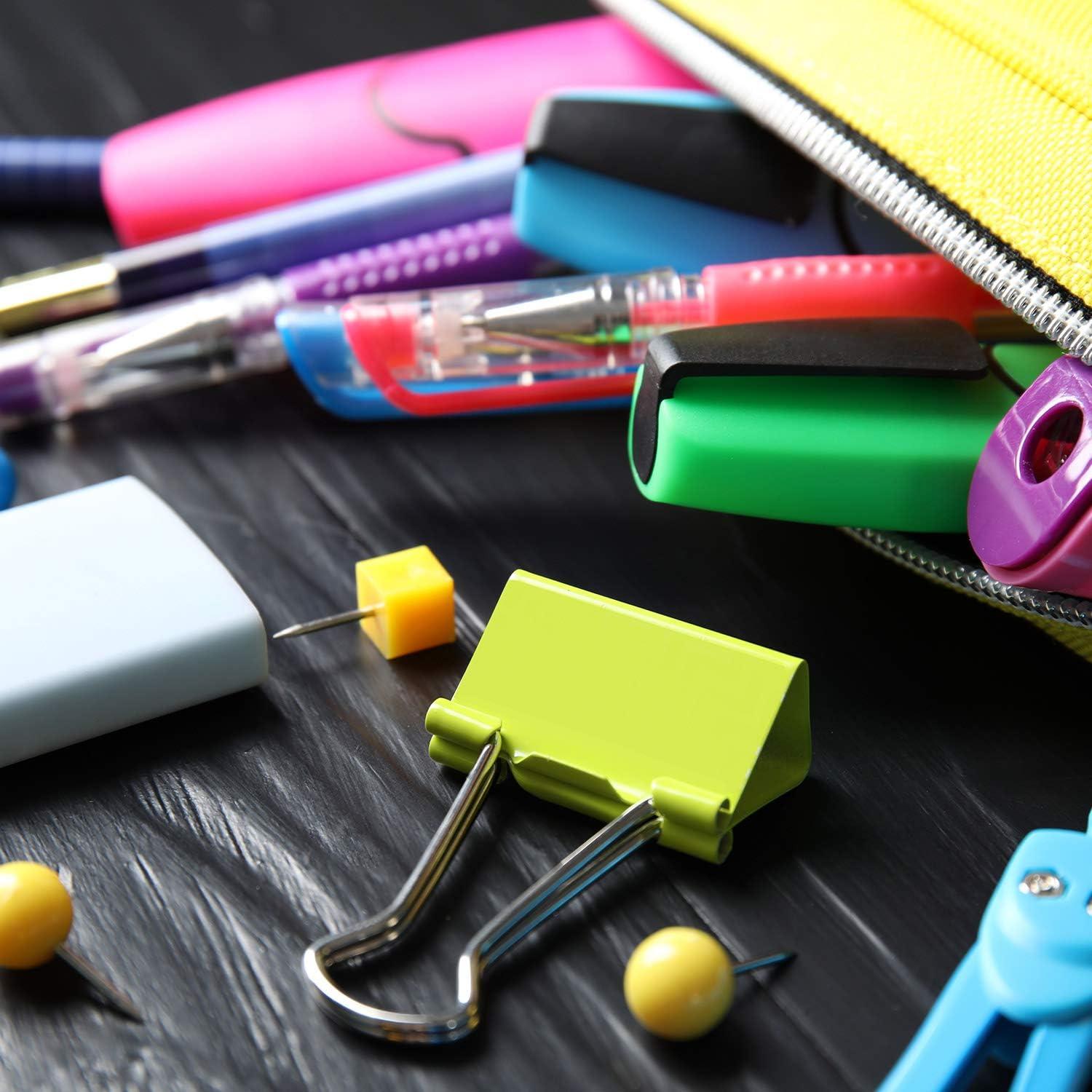 Clips de Carpeta Metal TecUnite 150 Pcs Tamaños Variados