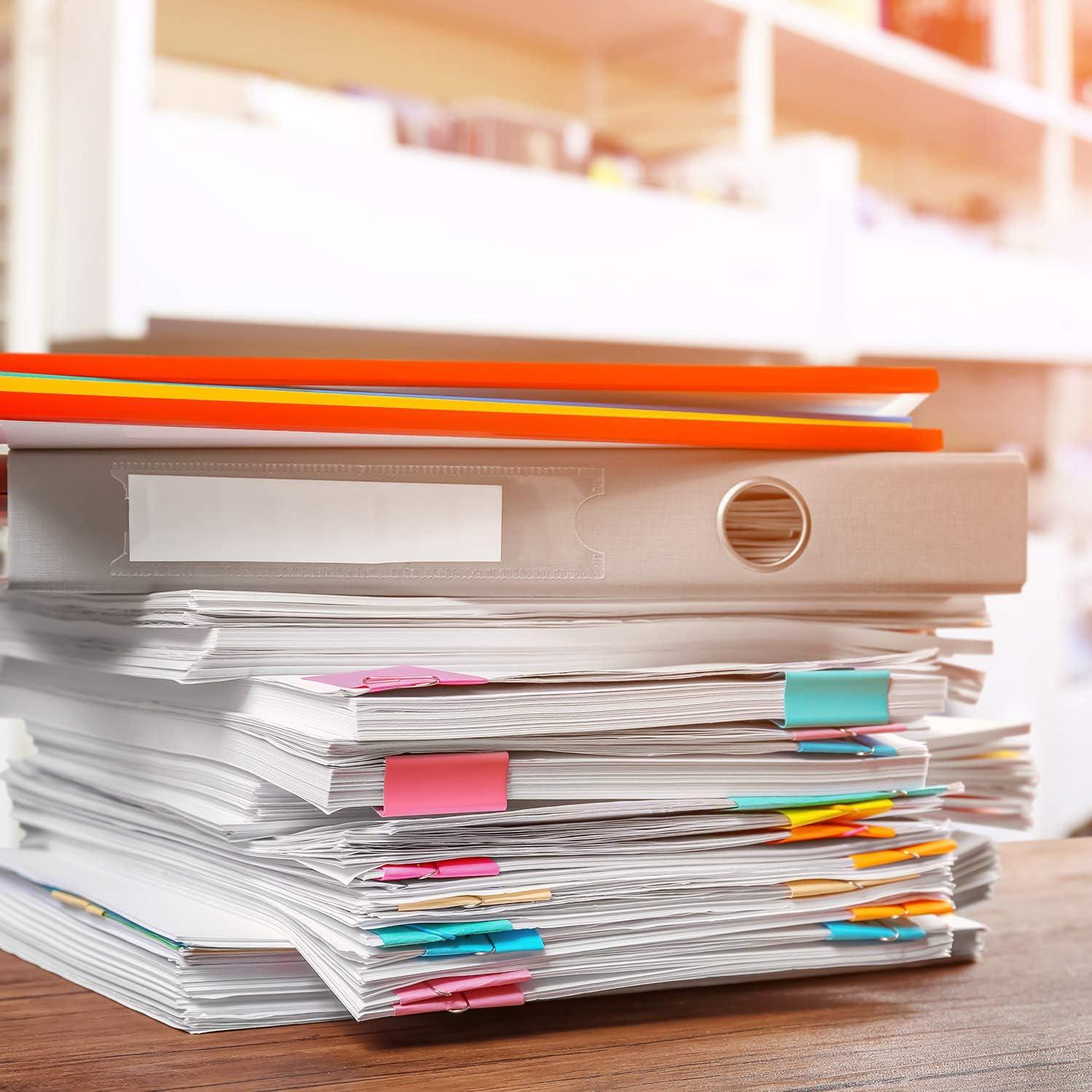 Clips de Carpeta Metal TecUnite 150 Pcs Tamaños Variados