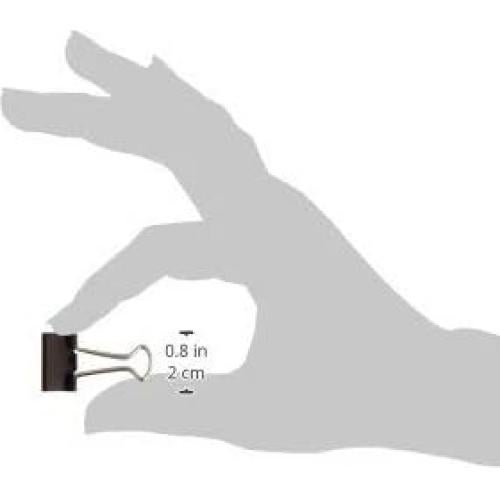 Clips de Encuadernación Business Source 36550 Negro 12 Unidades