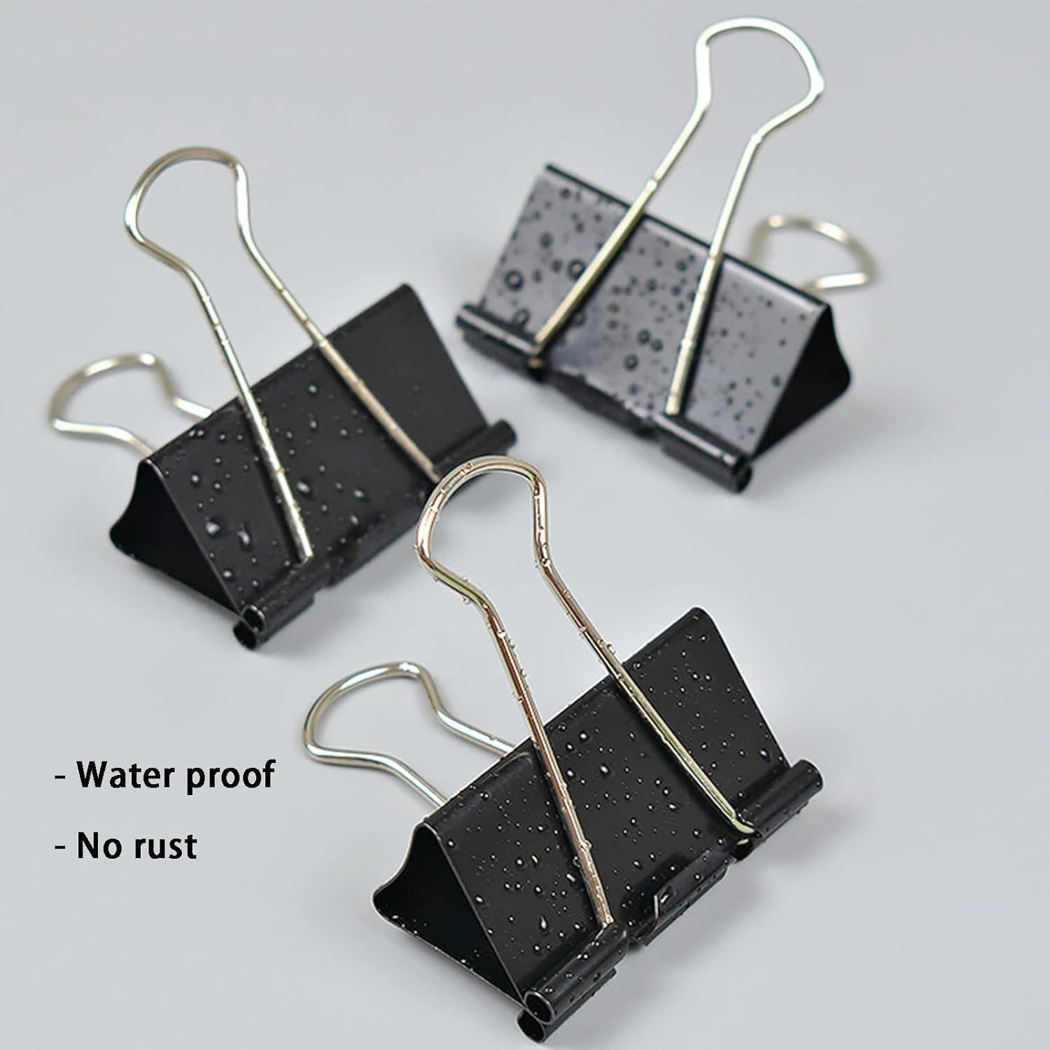 Clip de Carpeta Grande KAKAMINA 5 cm Negro - Paquete de 60