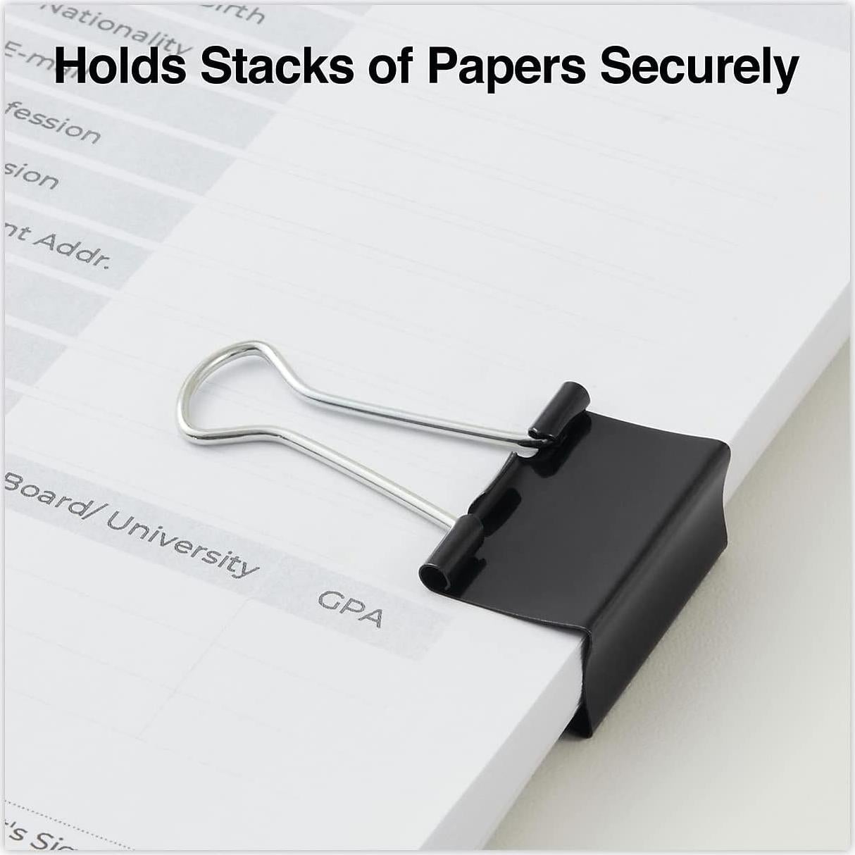 Clips de Carpeta Medianos Universal UNV11124 Negro 24/Paq