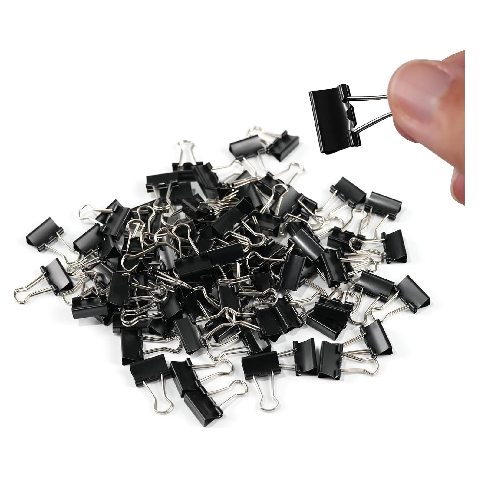 64 Clips de Carpeta Pequeños Ykimok 13mm Negro