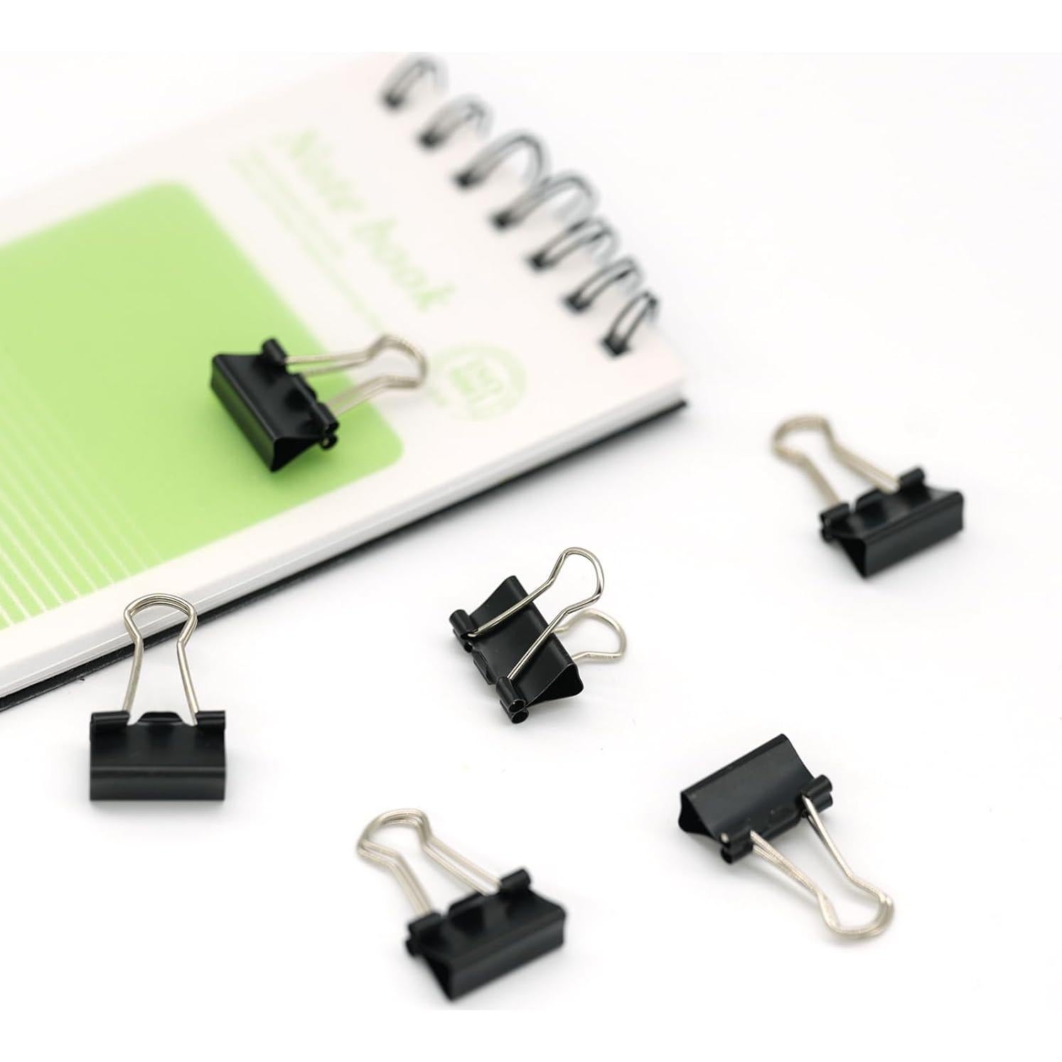 64 Clips de Carpeta Pequeños Ykimok 13mm Negro