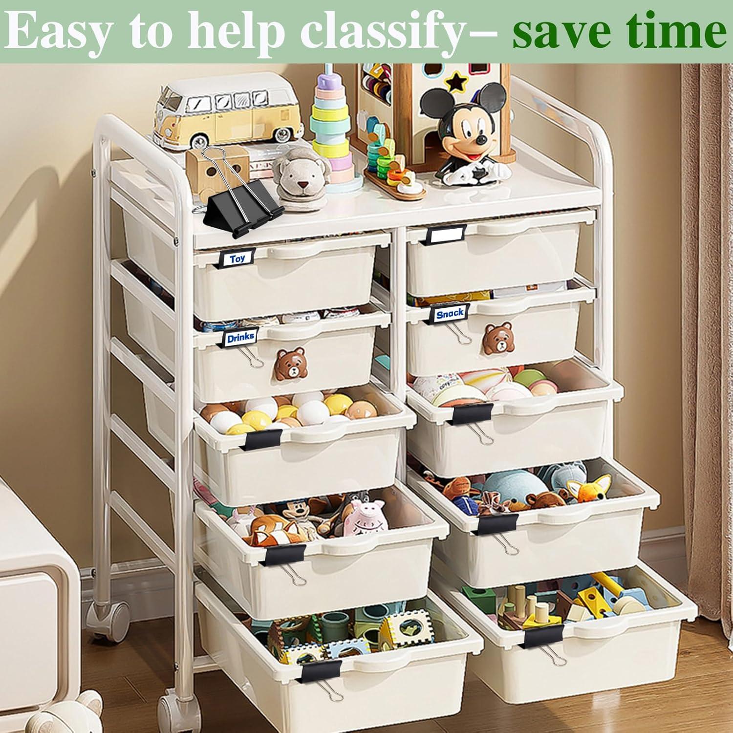 Clips de carpeta jumbo TOTDTDA 75mm 24 piezas negro