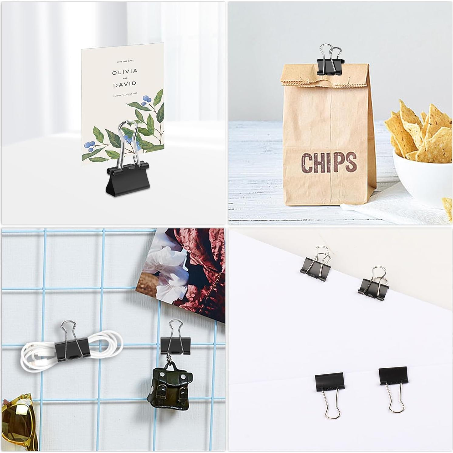 Clips de Carpeta Mini Ufmarine 240 Pcs 15mm Acero Templado