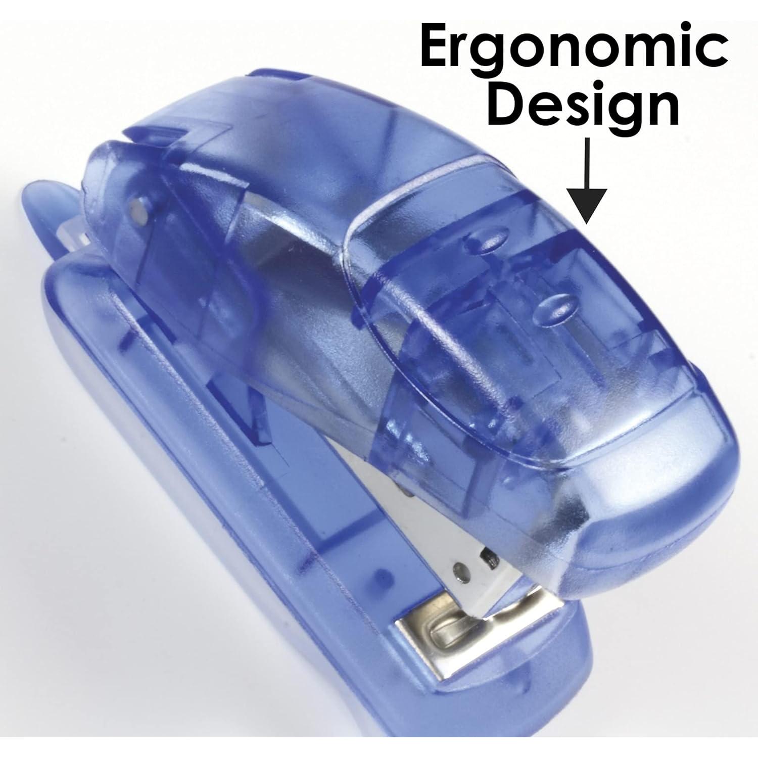 Grapadora Mini BAZIC con 500 Grapas Estándar y Removedor