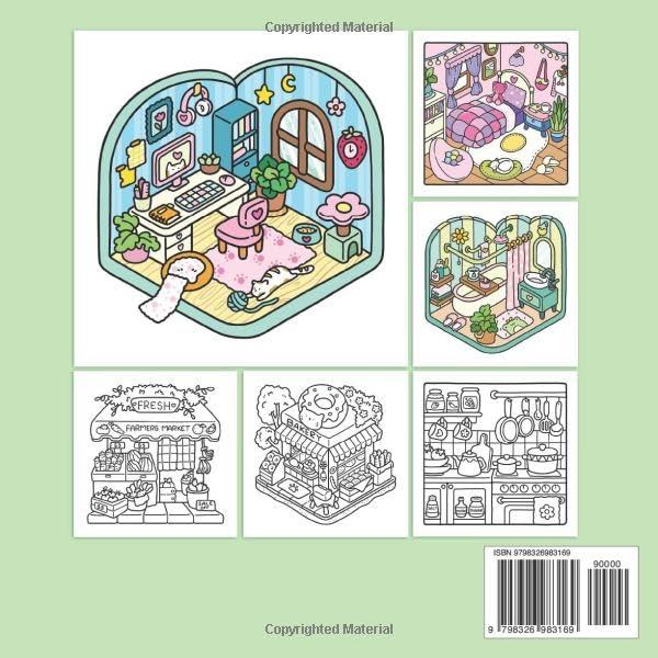 Little Corner: Coloring Book for Adults and Teens, Super Cute Designs of Cozy, Hygge Spaces for Relaxation (Cozy Spaces Coloring)