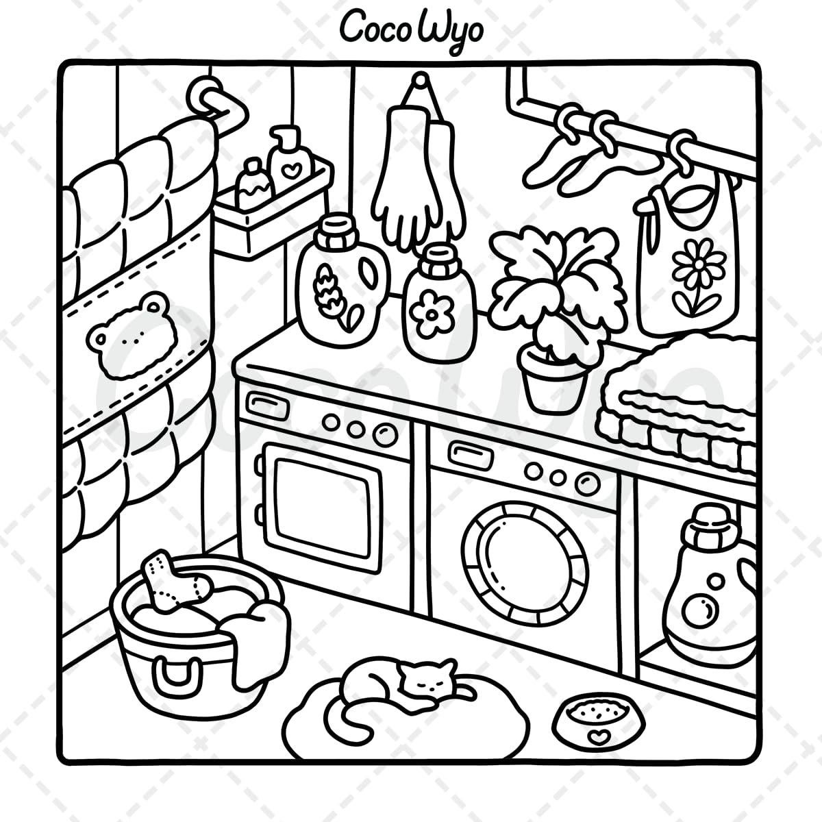 Little Corner: Coloring Book for Adults and Teens, Super Cute Designs of Cozy, Hygge Spaces for Relaxation (Cozy Spaces Coloring)
