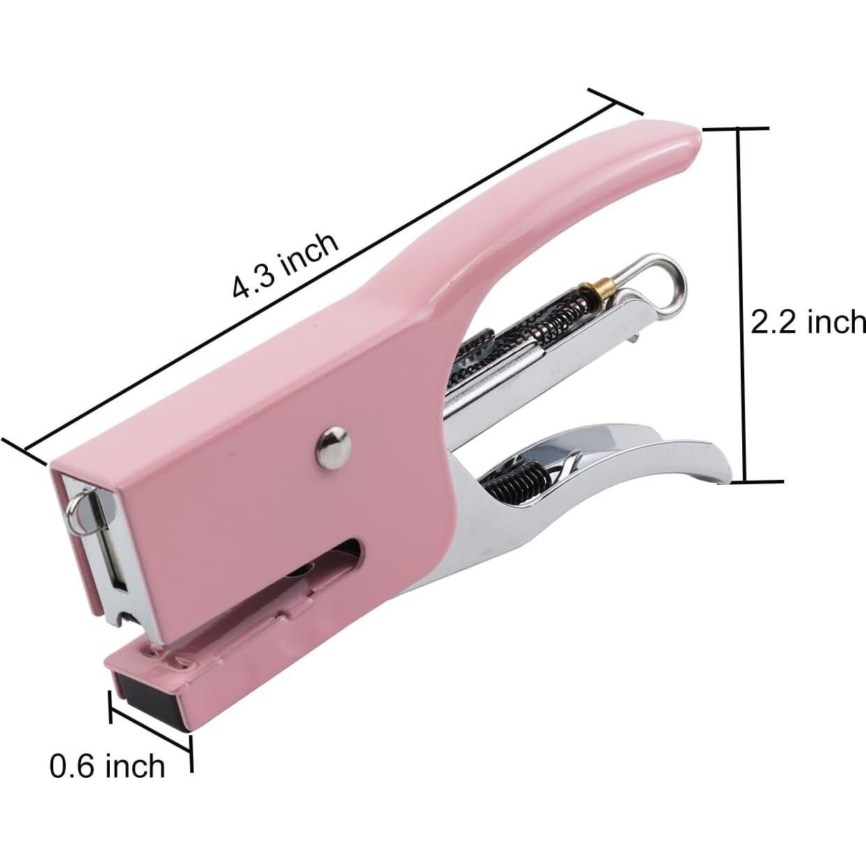 Grapadora de Mano Aacehlh Rosa Mini 15 Hojas + 750 Grapas