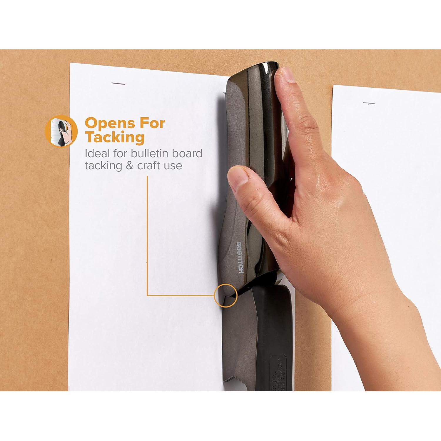 Grapadora Bostitch Alta Resistencia Cromo Negro 40 Hojas