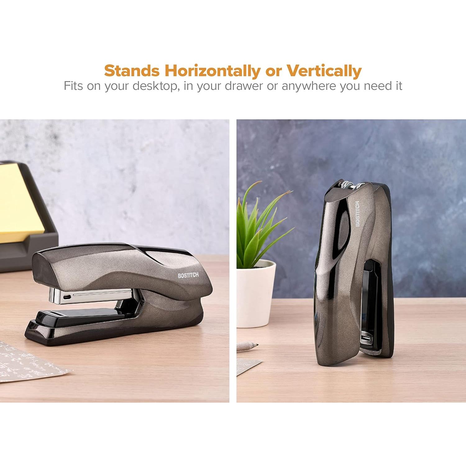 Grapadora Bostitch Alta Resistencia Cromo Negro 40 Hojas