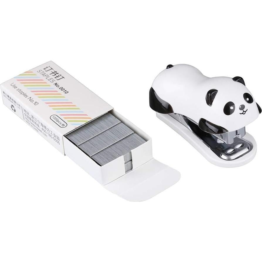 Grapador Mini de Escritorio Artyea Panda 12 Hojas 1000 Grapas