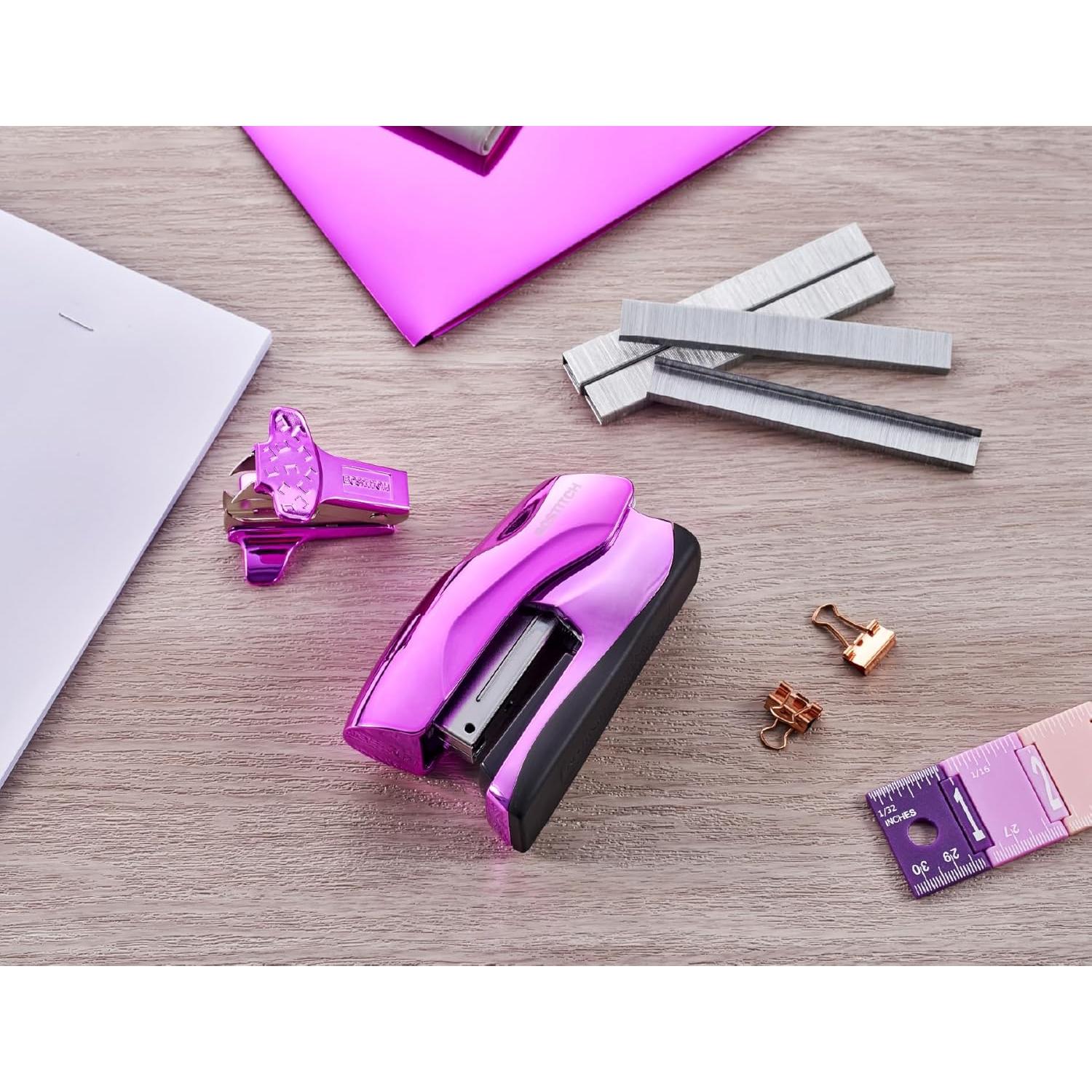 Grapadora Bostitch Office Compacta 40 Hojas Púrpura
