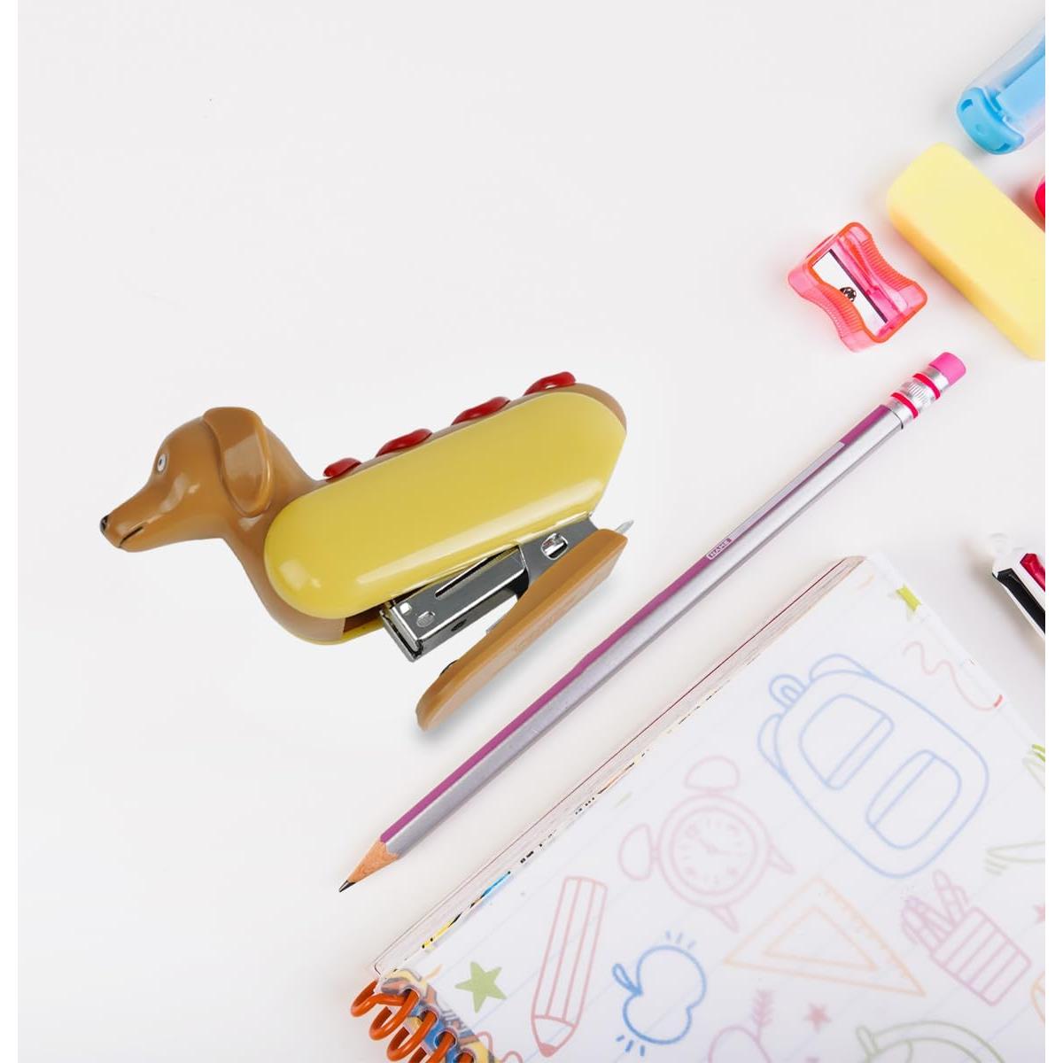 Mini Grapadora YOBRO Hotdog para Niños - 1000 Grapas, 12 Hojas