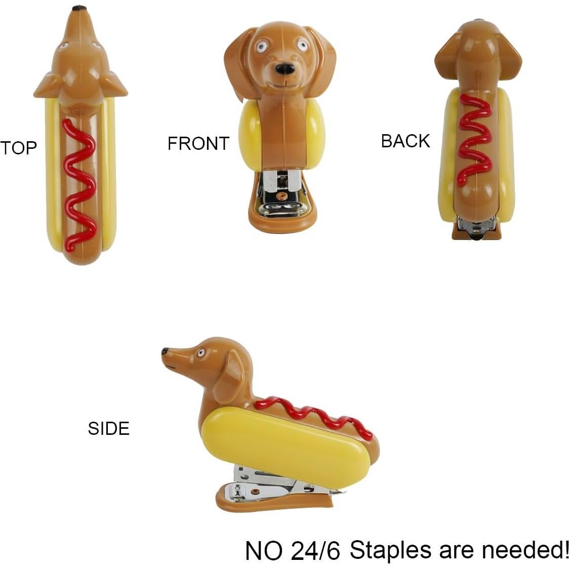 Mini Grapadora YOBRO Hotdog para Niños - 1000 Grapas, 12 Hojas