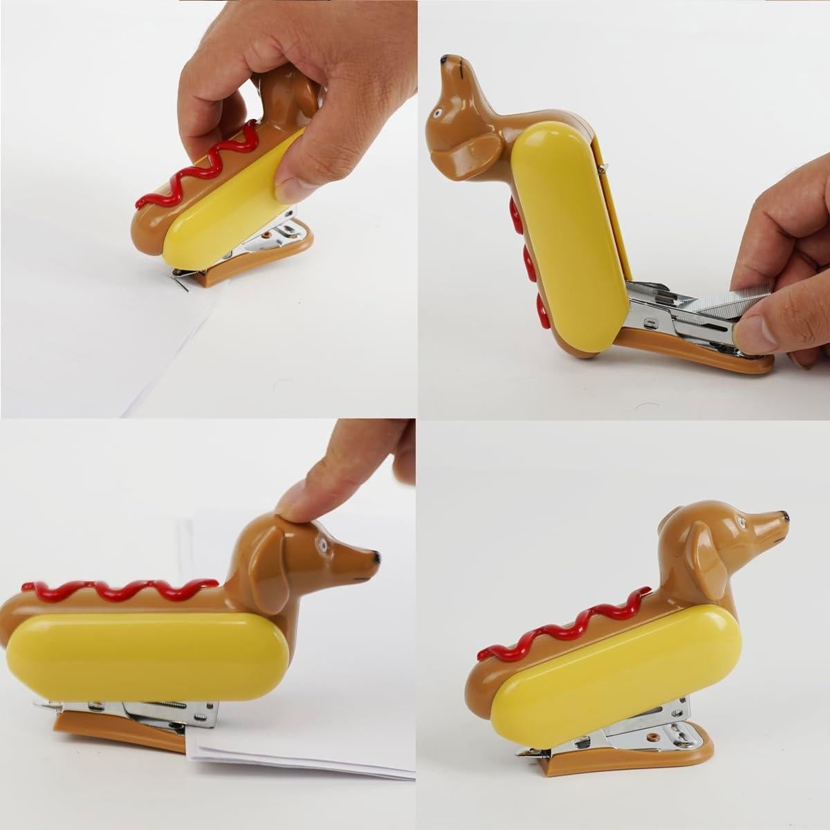 Mini Grapadora YOBRO Hotdog para Niños - 1000 Grapas, 12 Hojas